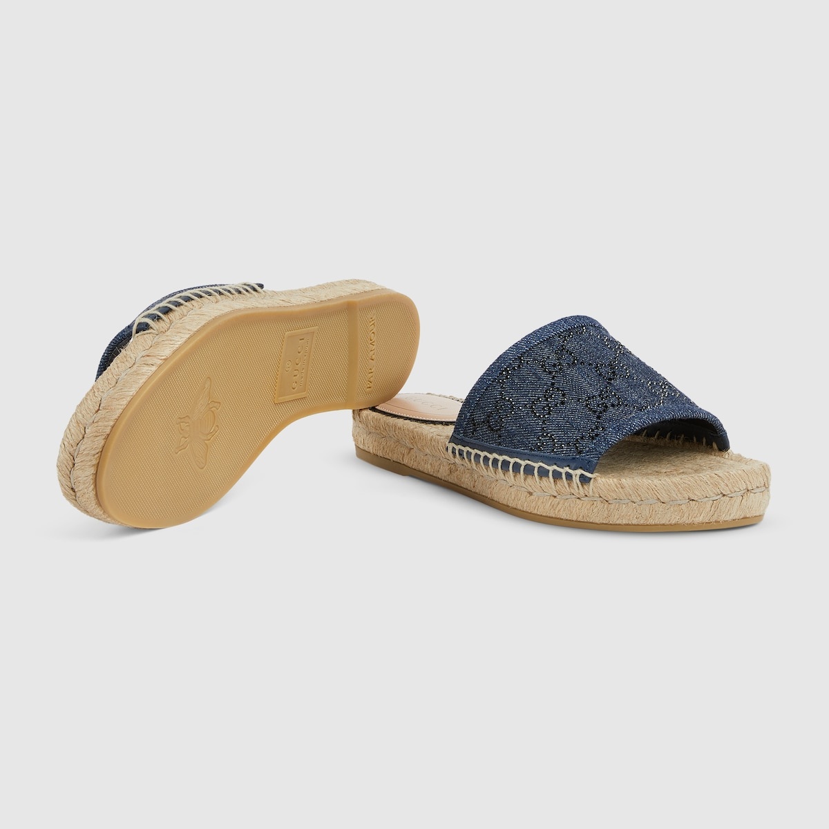 Women's slide espadrille with GG crystals - 6