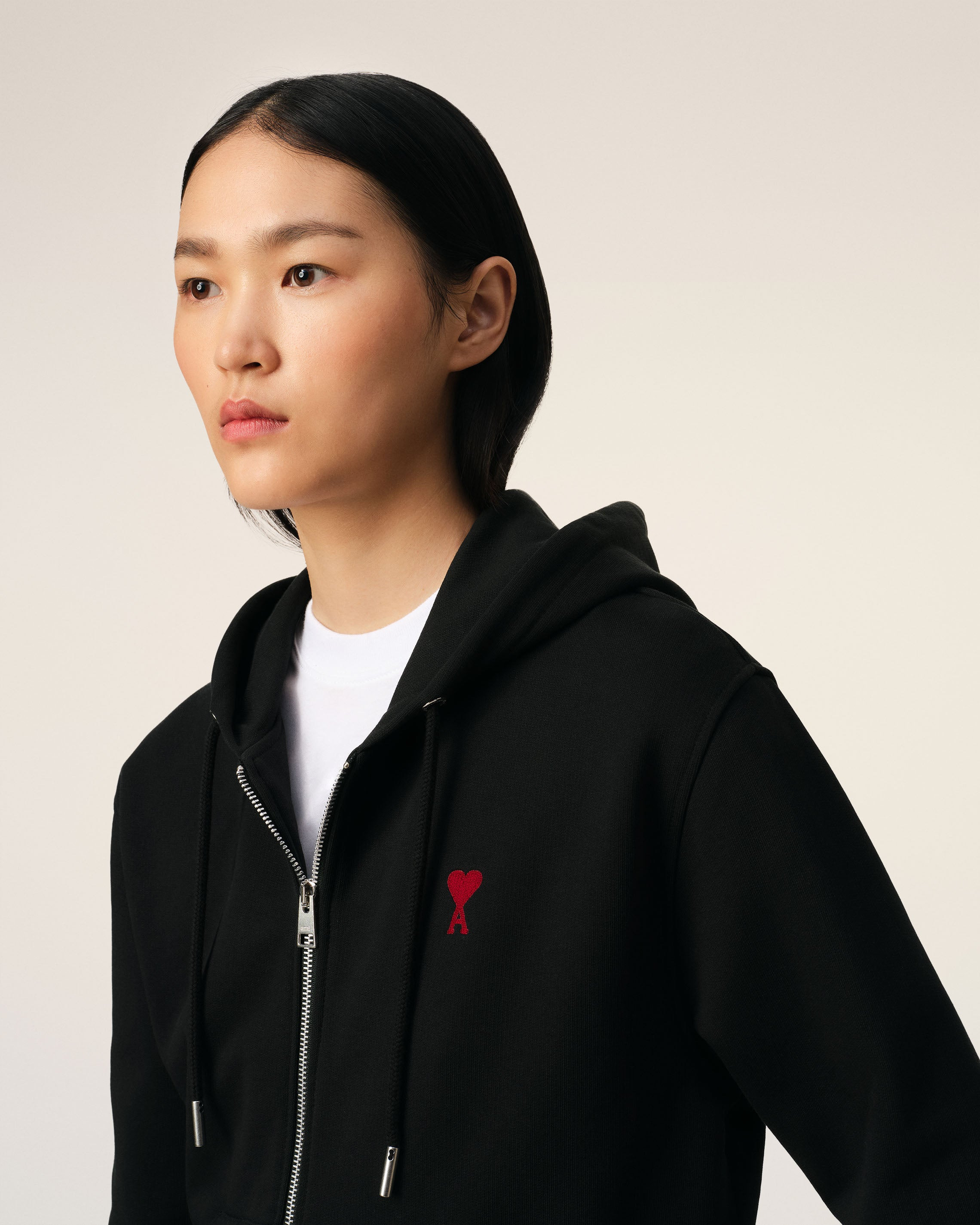RED AMI DE COEUR ZIPPED HOODIE - 7