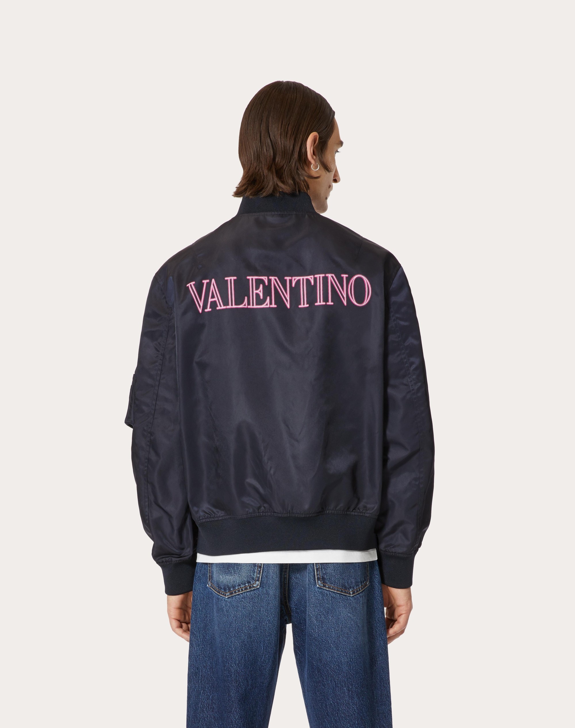 NYLON BOMBER WITH VALENTINO NEON UNIVERSE PRINT - 4