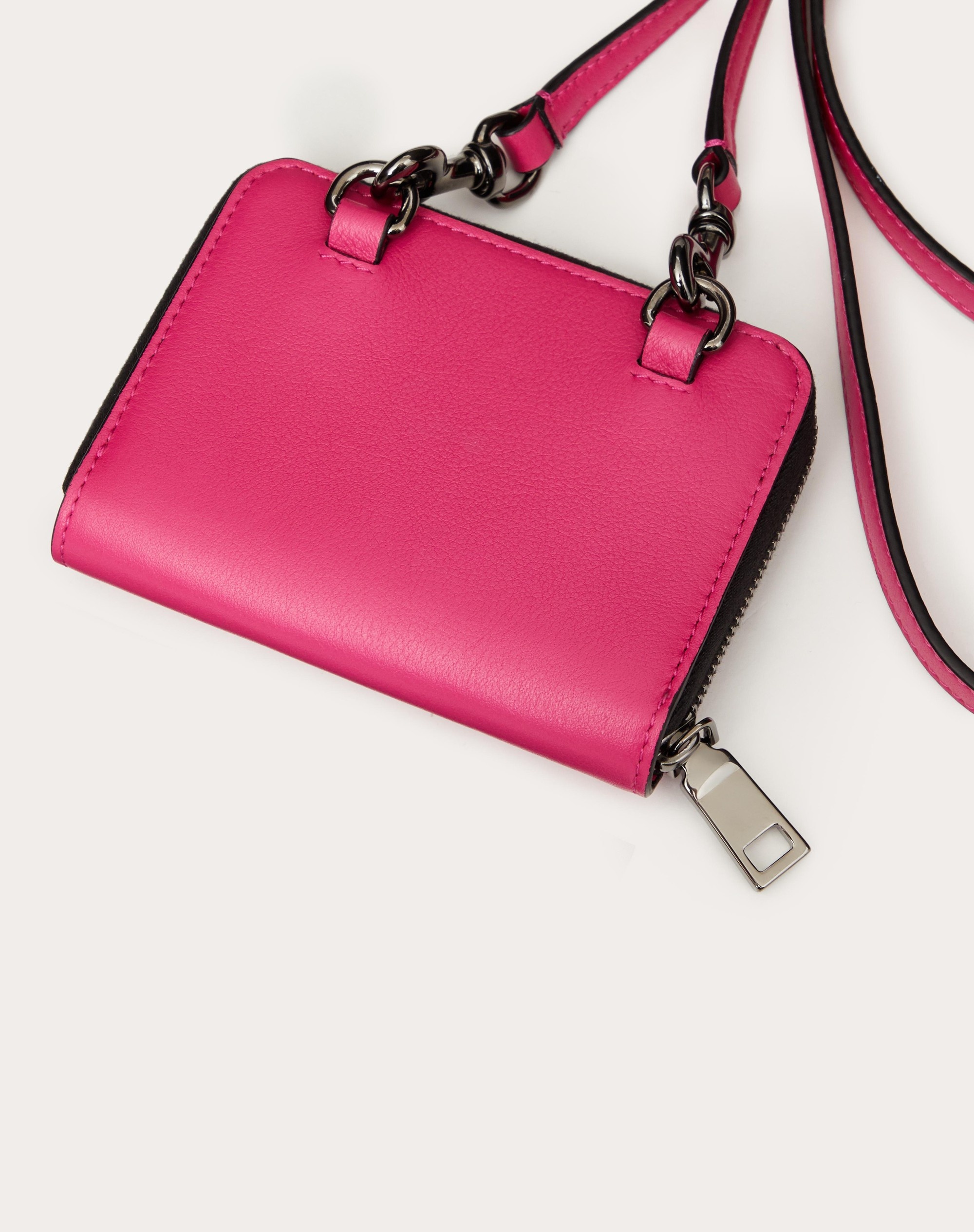 LACQUERED VLOGO SIGNATURE WALLET WITH NECK STRAP - 3