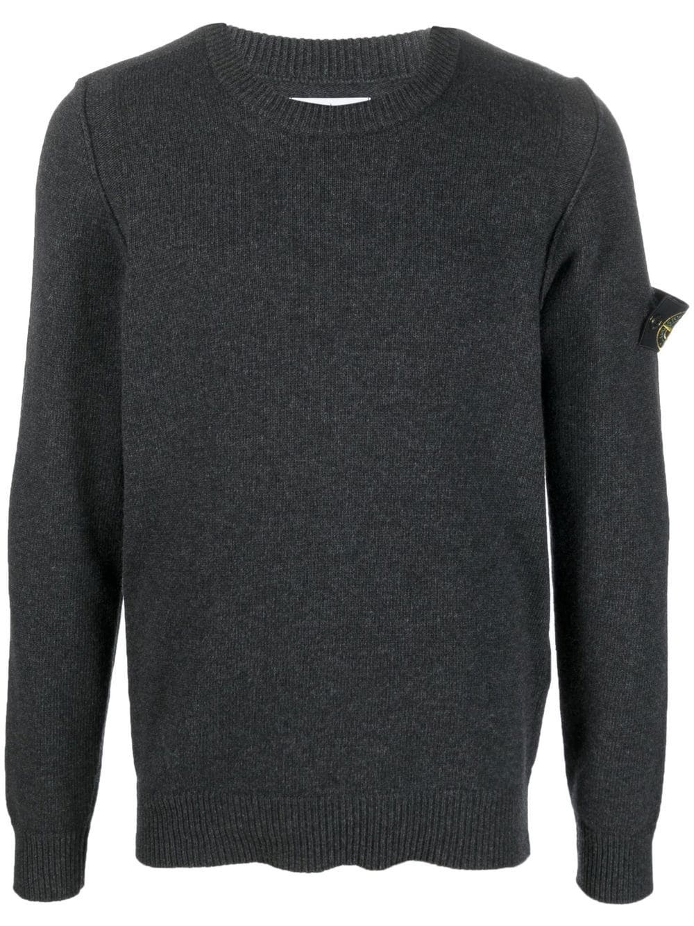 Compass-patch crew-neck jumper - 1