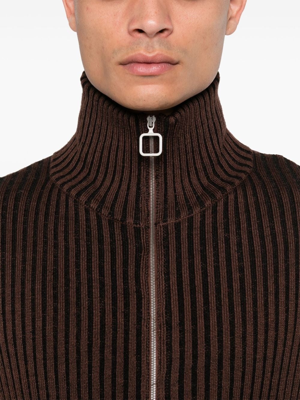 ribbed-knit cardigan - 5