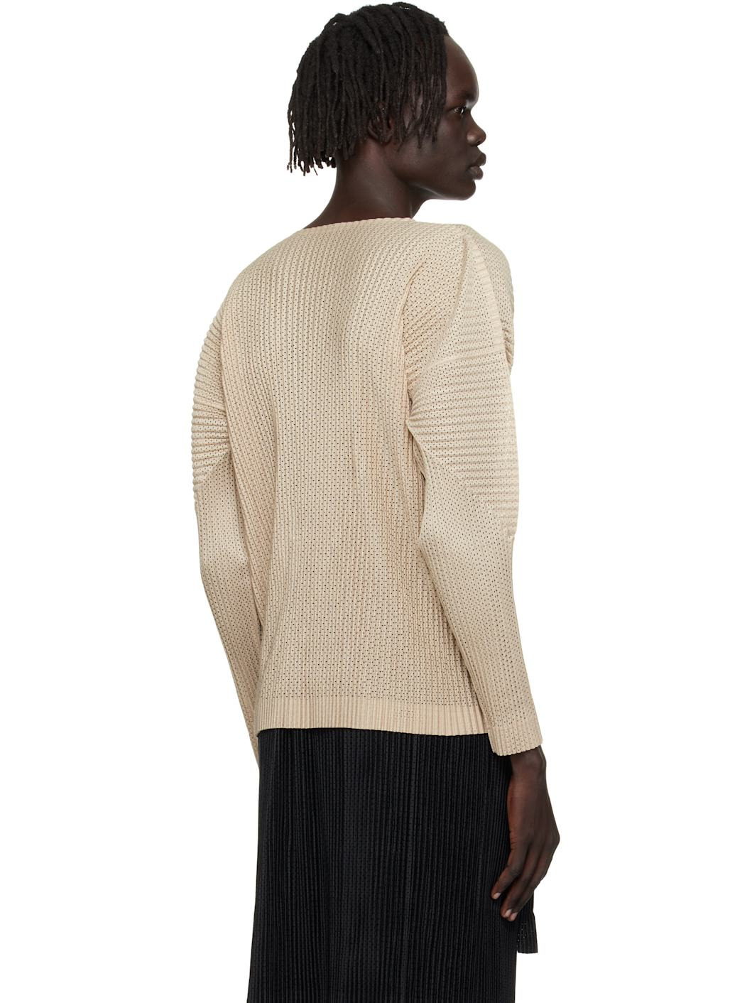 Beige Light Mesh T-shirt - 3