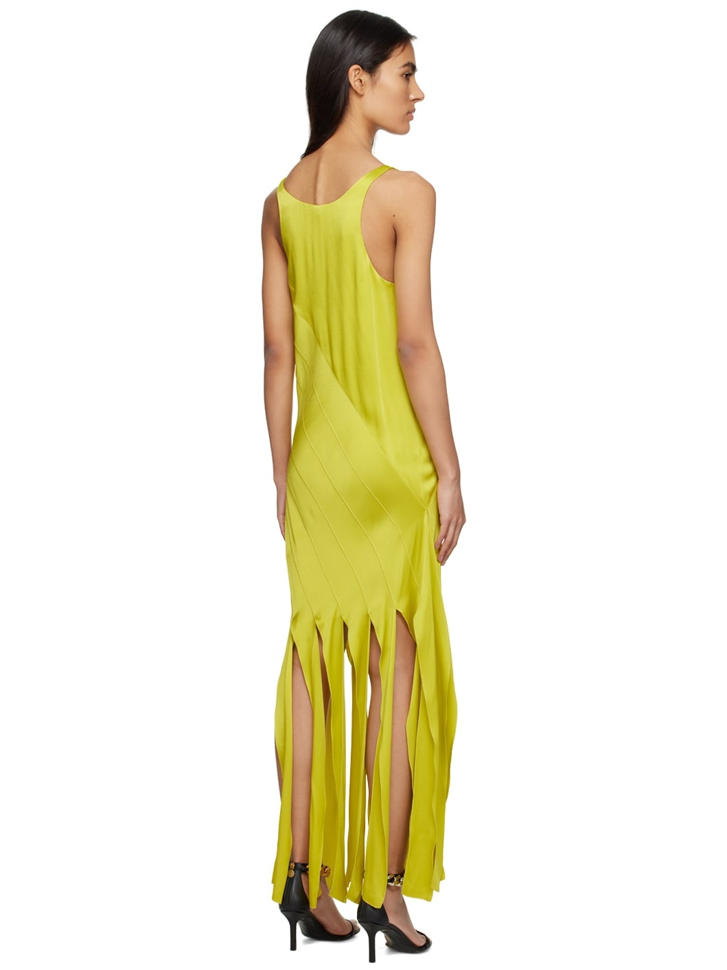 Yellow Fringed Maxi Dress - 3