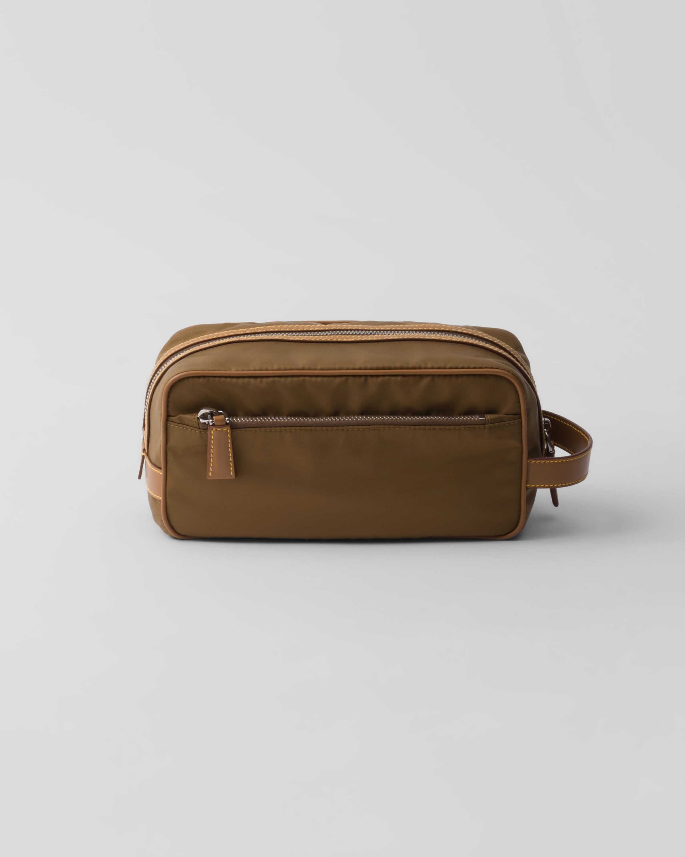 Re-Nylon and leather pouch - 3
