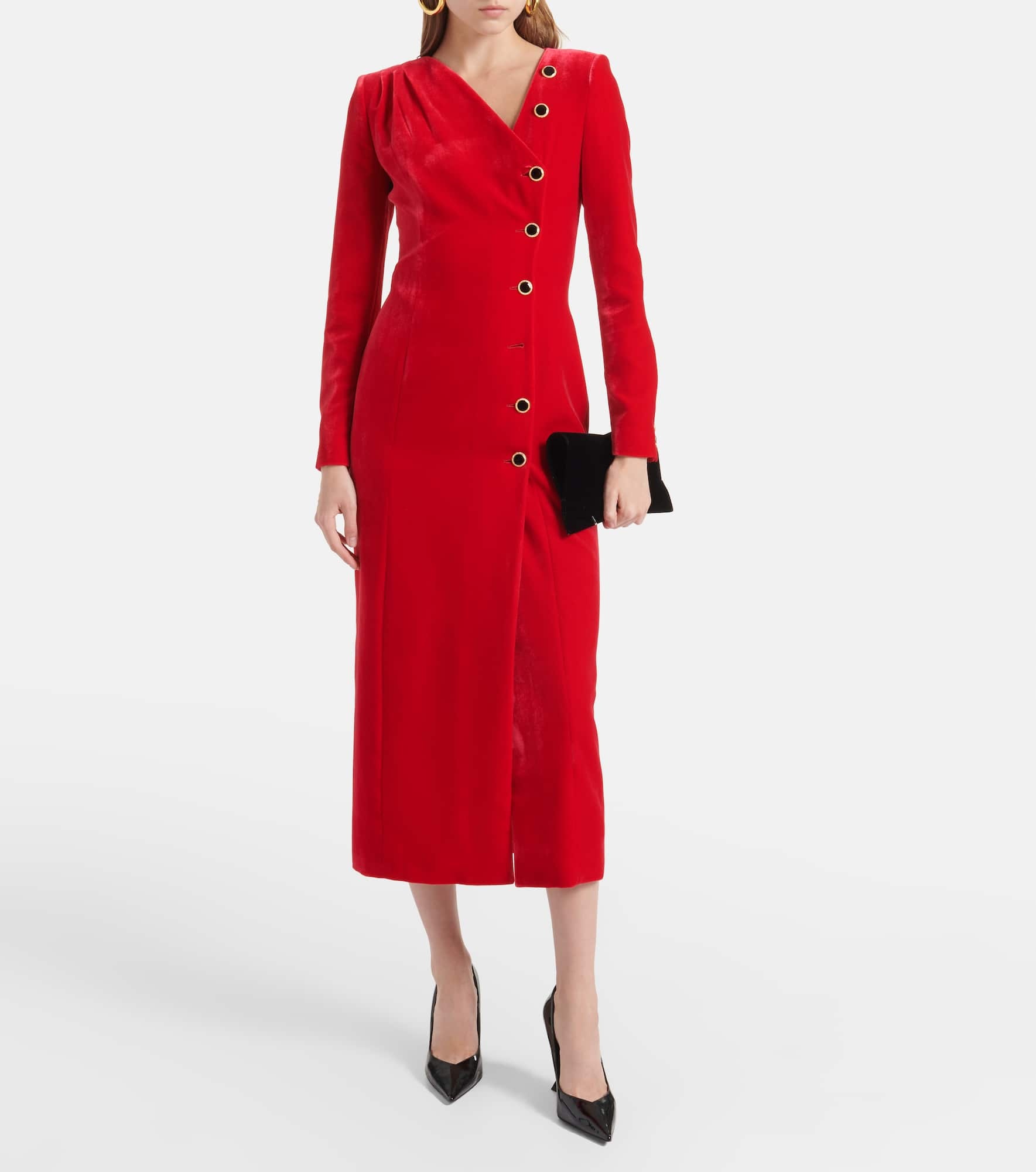 Velvet midi dress - 2