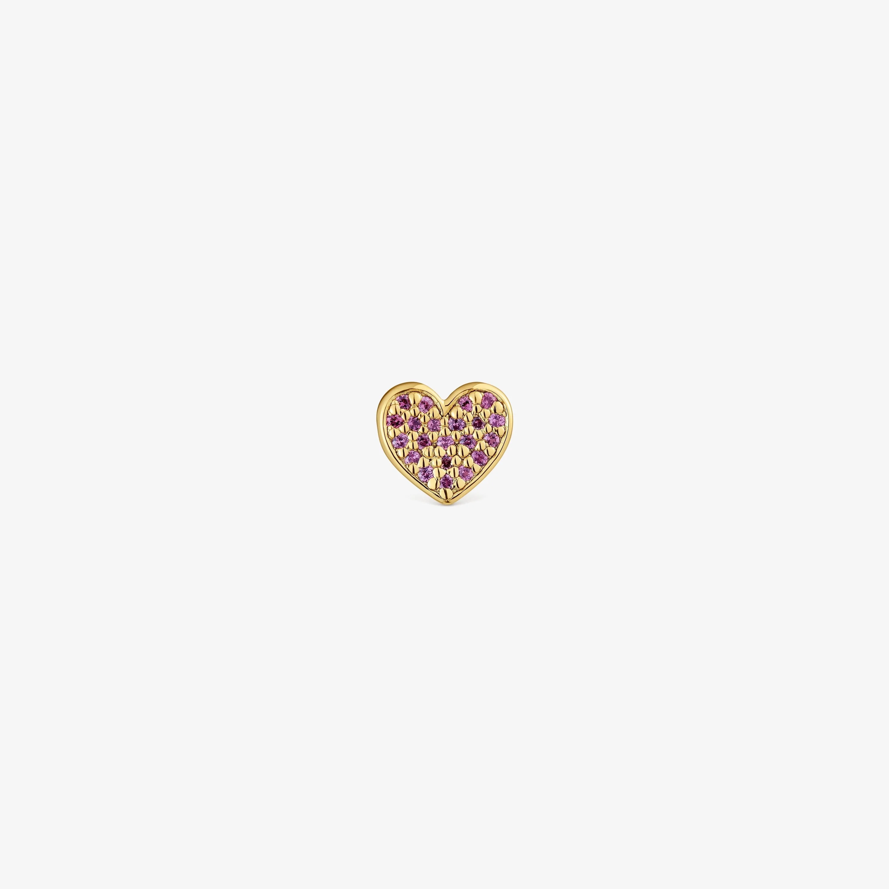 18K gold vermeil heart Pendant with rhodolites TOUS 1950 - 1