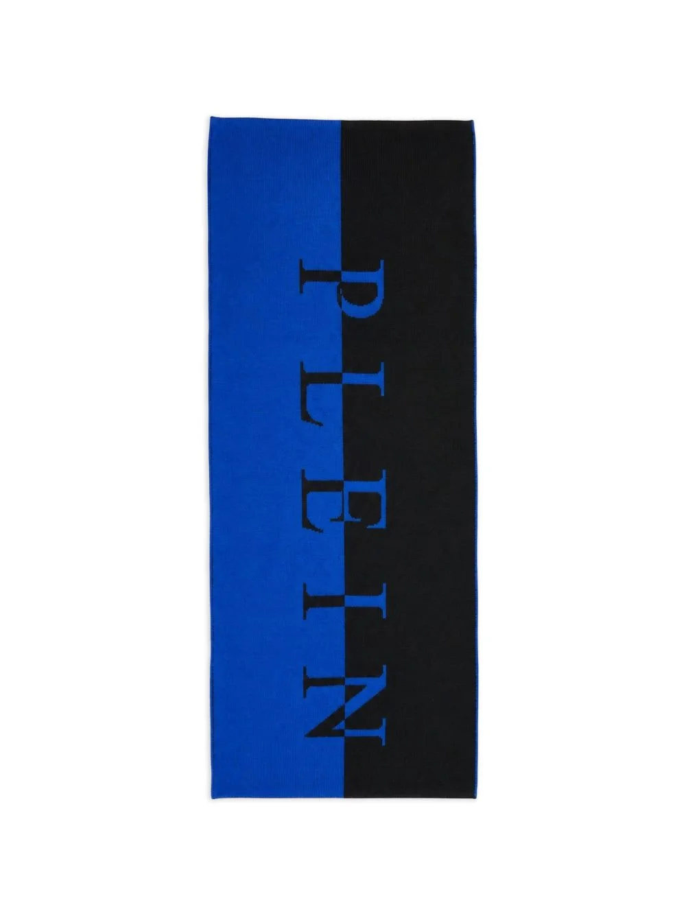 logo-intarsia bicolour scarf - 1