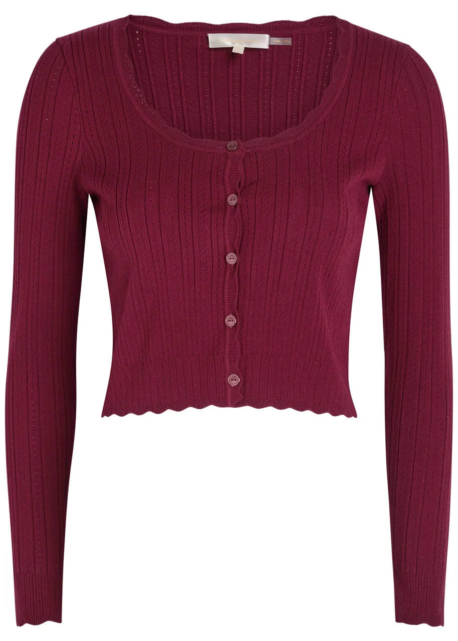 Loveshackfancy Martti Pointelle-knit Cardigan - 1