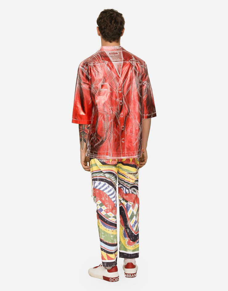 Loose overdyed jeans with carretto print - 3