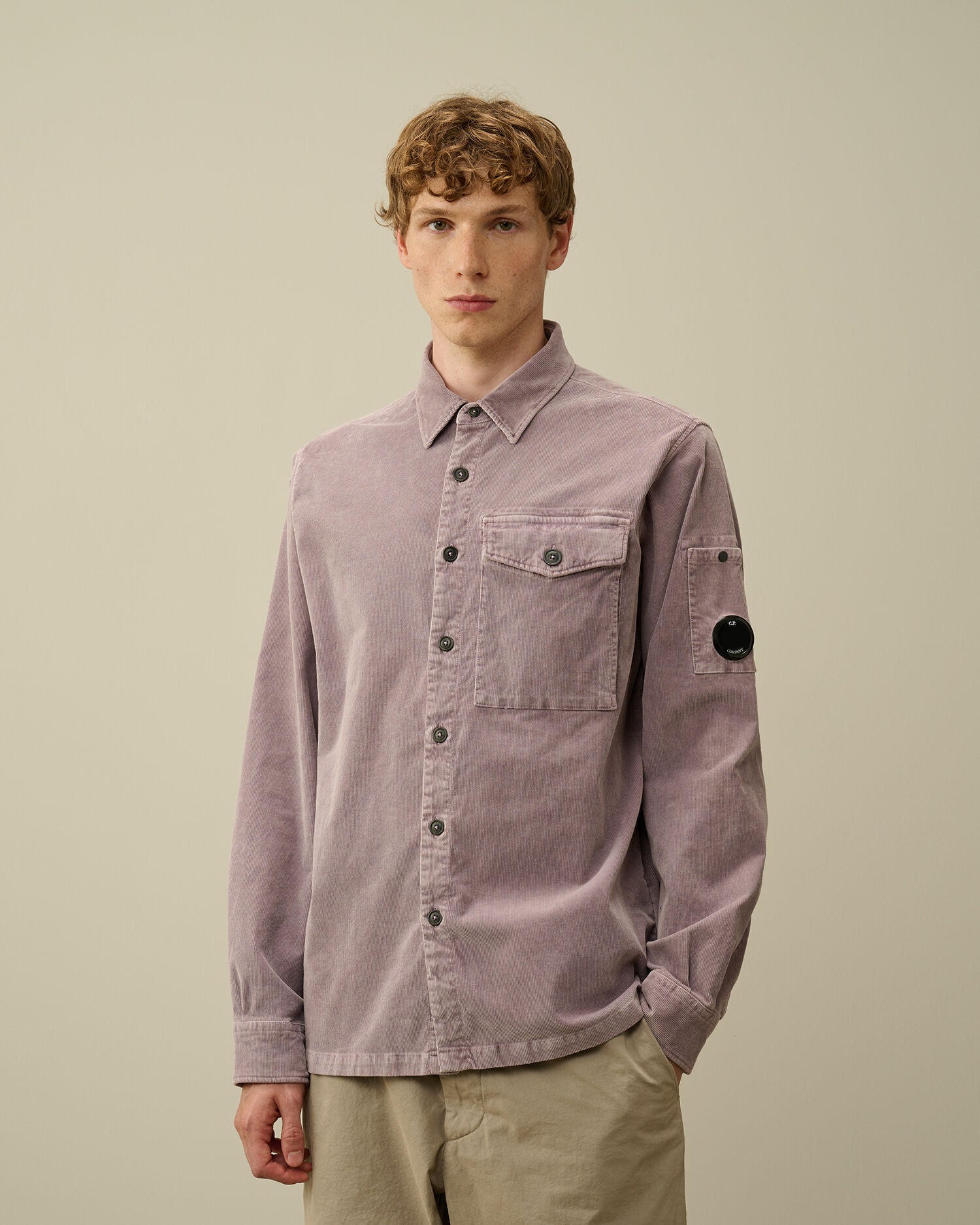 Corduroy Lens Buttoned Shirt - 2