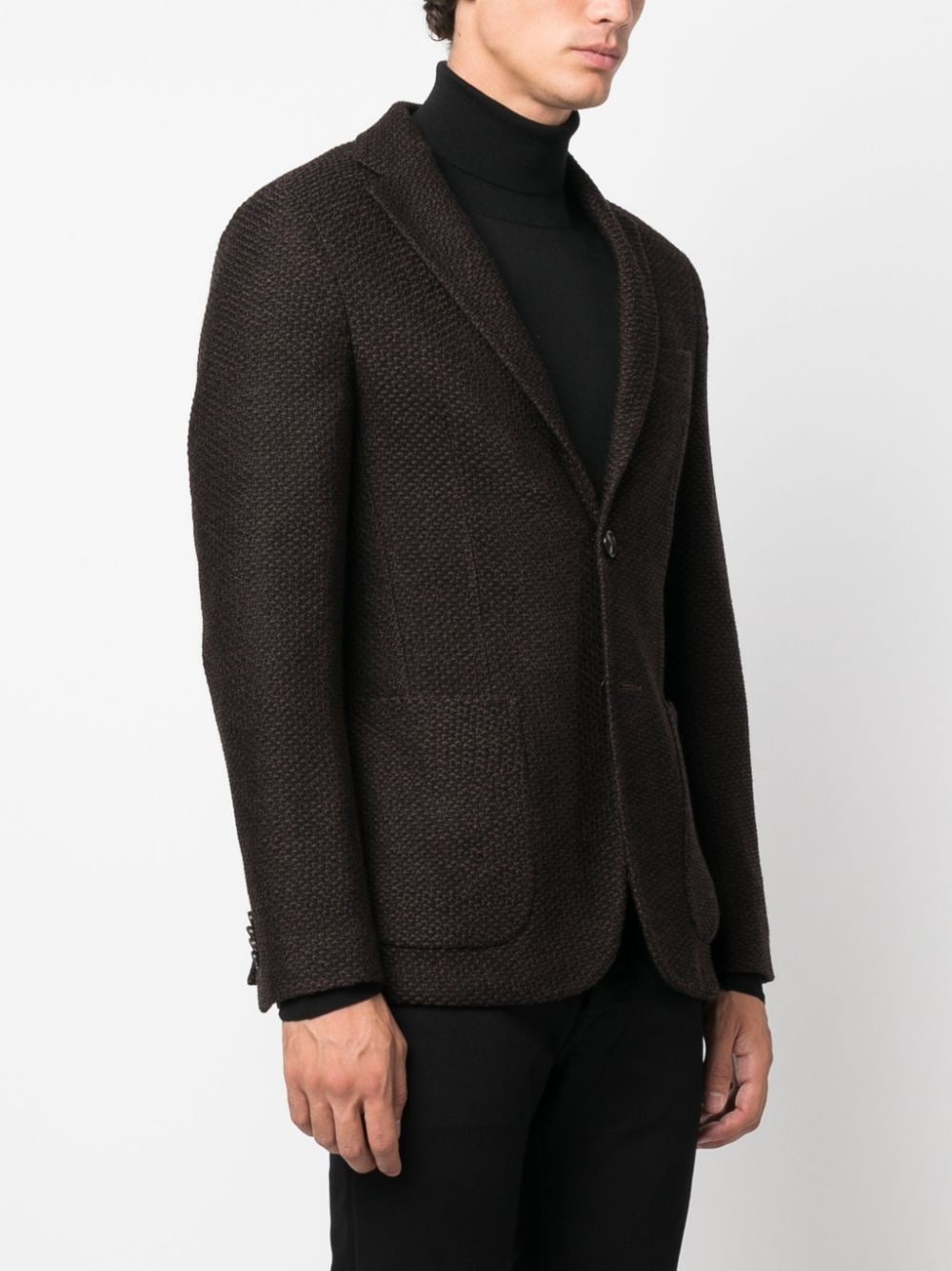 single-breasted wool blazer - 3