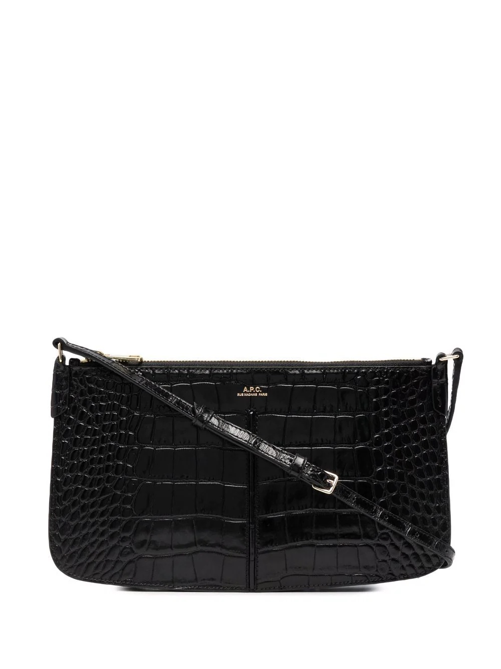 Betty crocodille-effect shoulder bag - 1