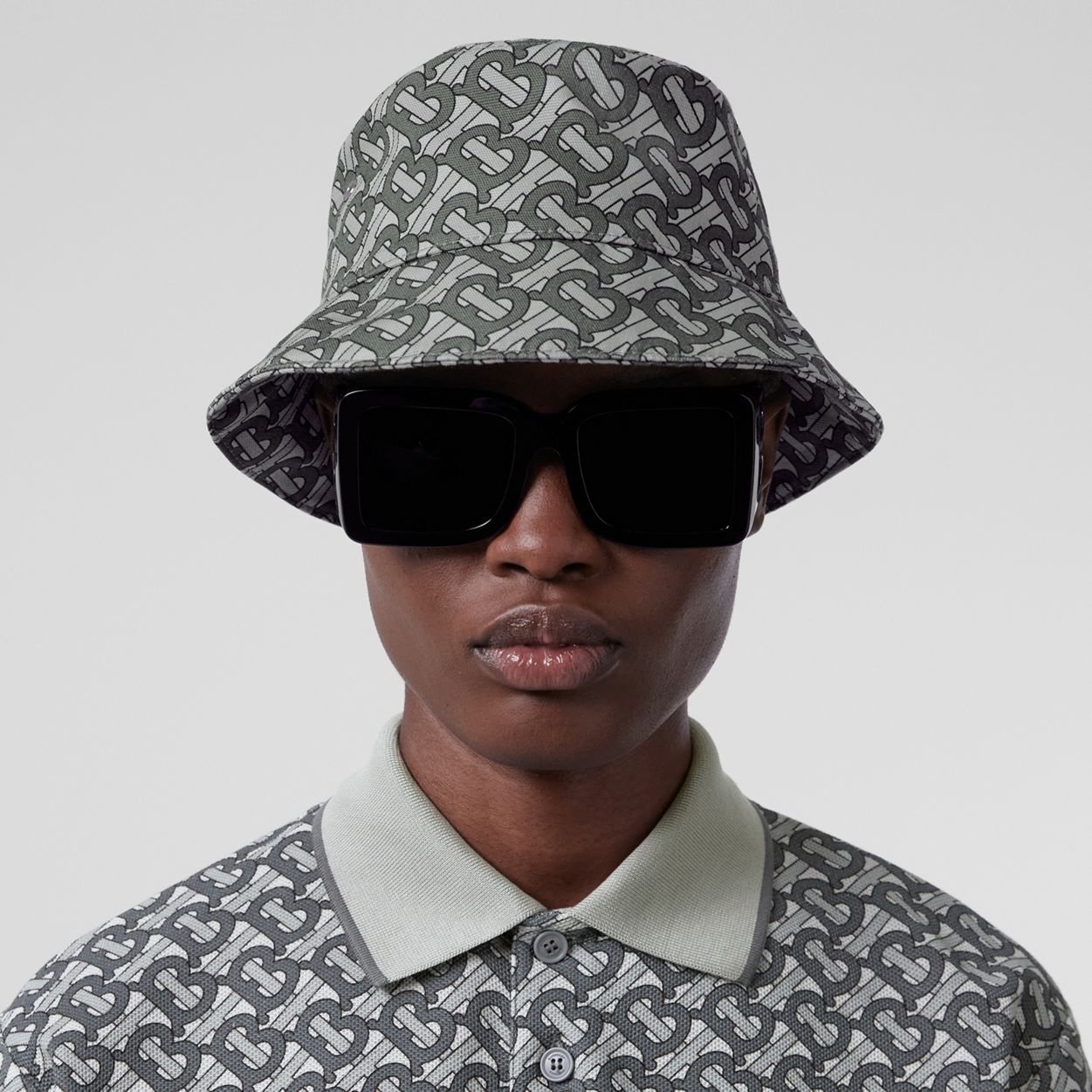 Monogram Print Cotton Bucket Hat - 3