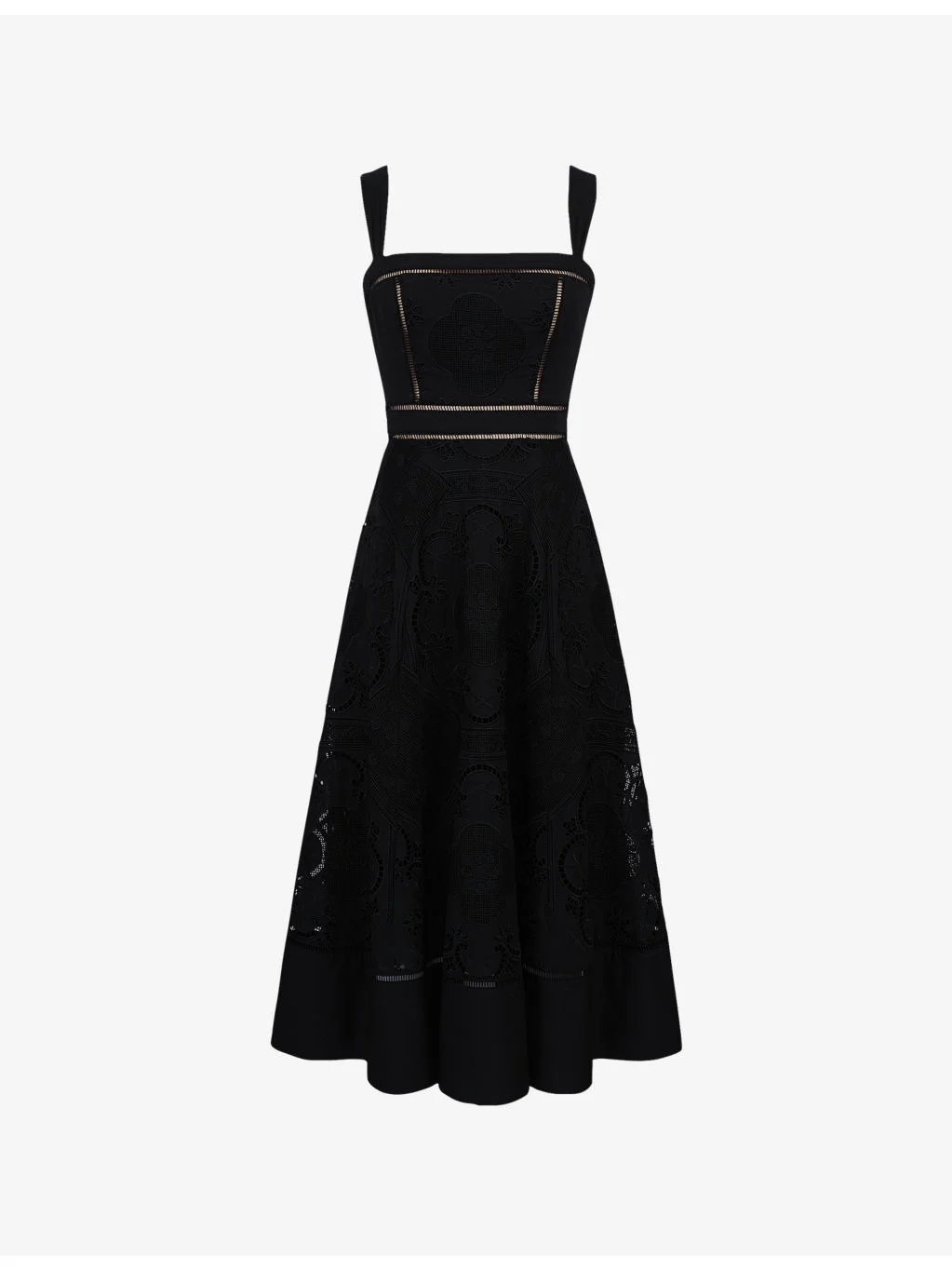 Ava Broderie-Anglaise Stretch-Cotton Midi Dress - 1