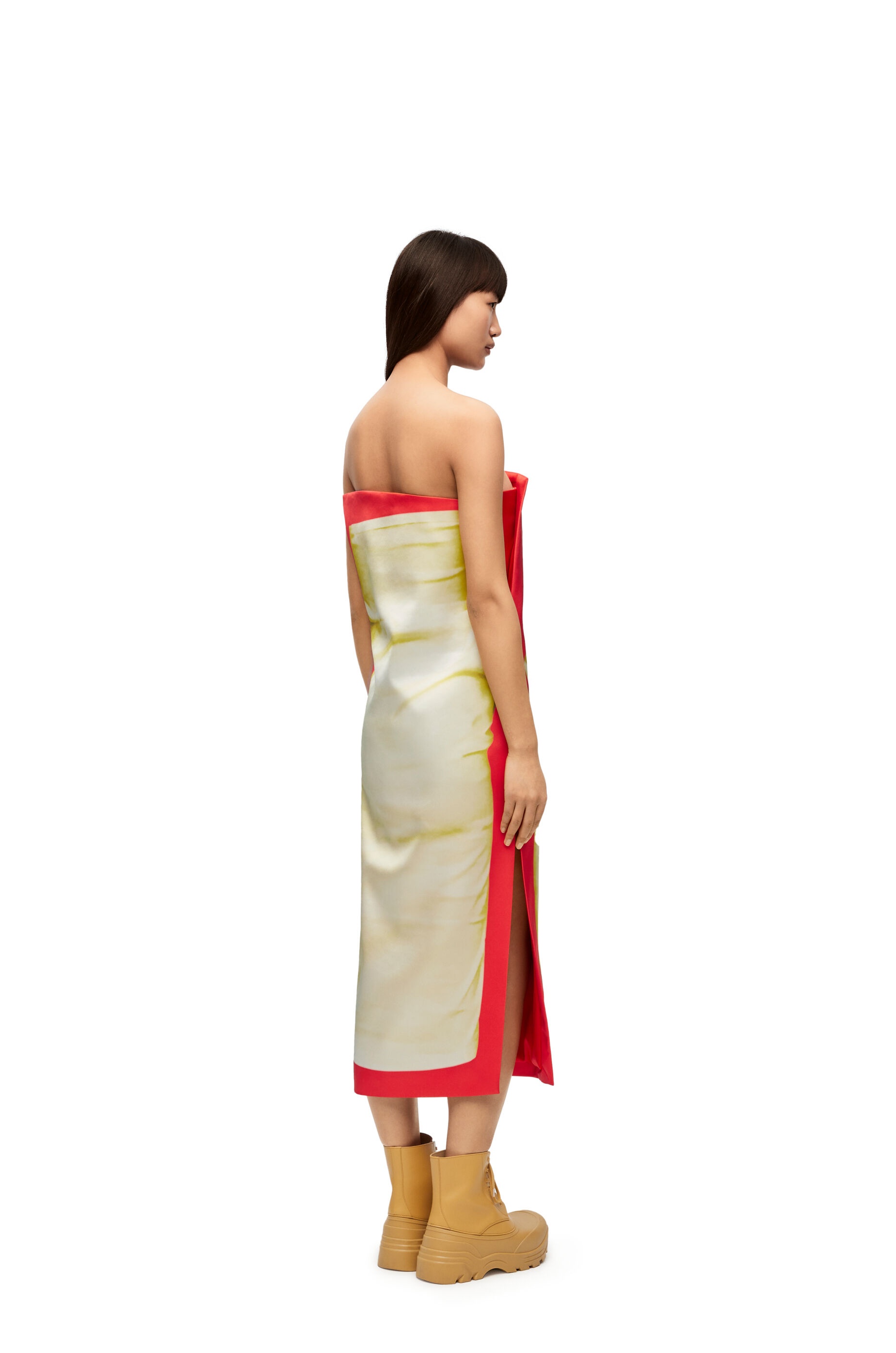 Bustier dress in technical satin - 3