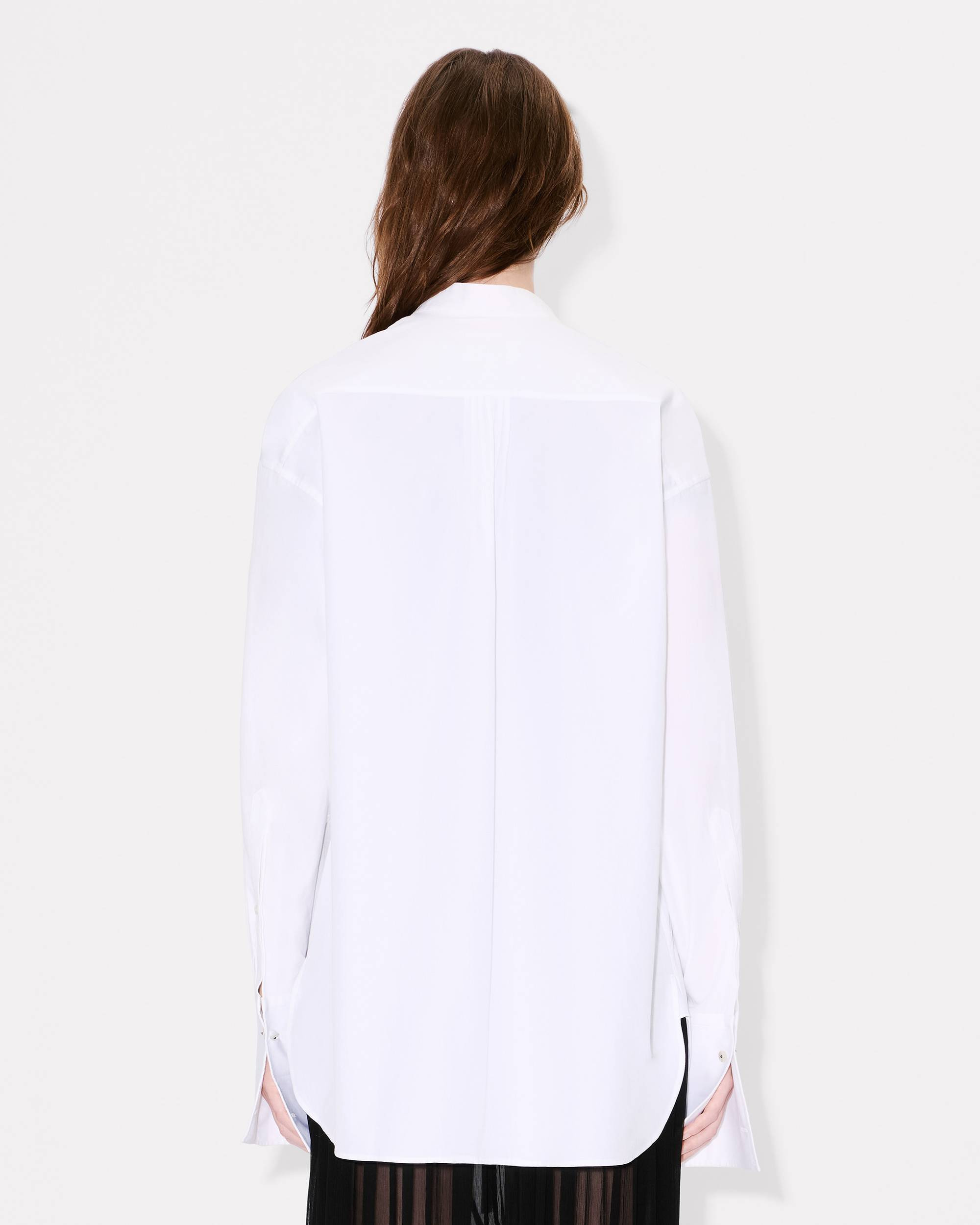 Oversized shirt in cotton poplin - 4