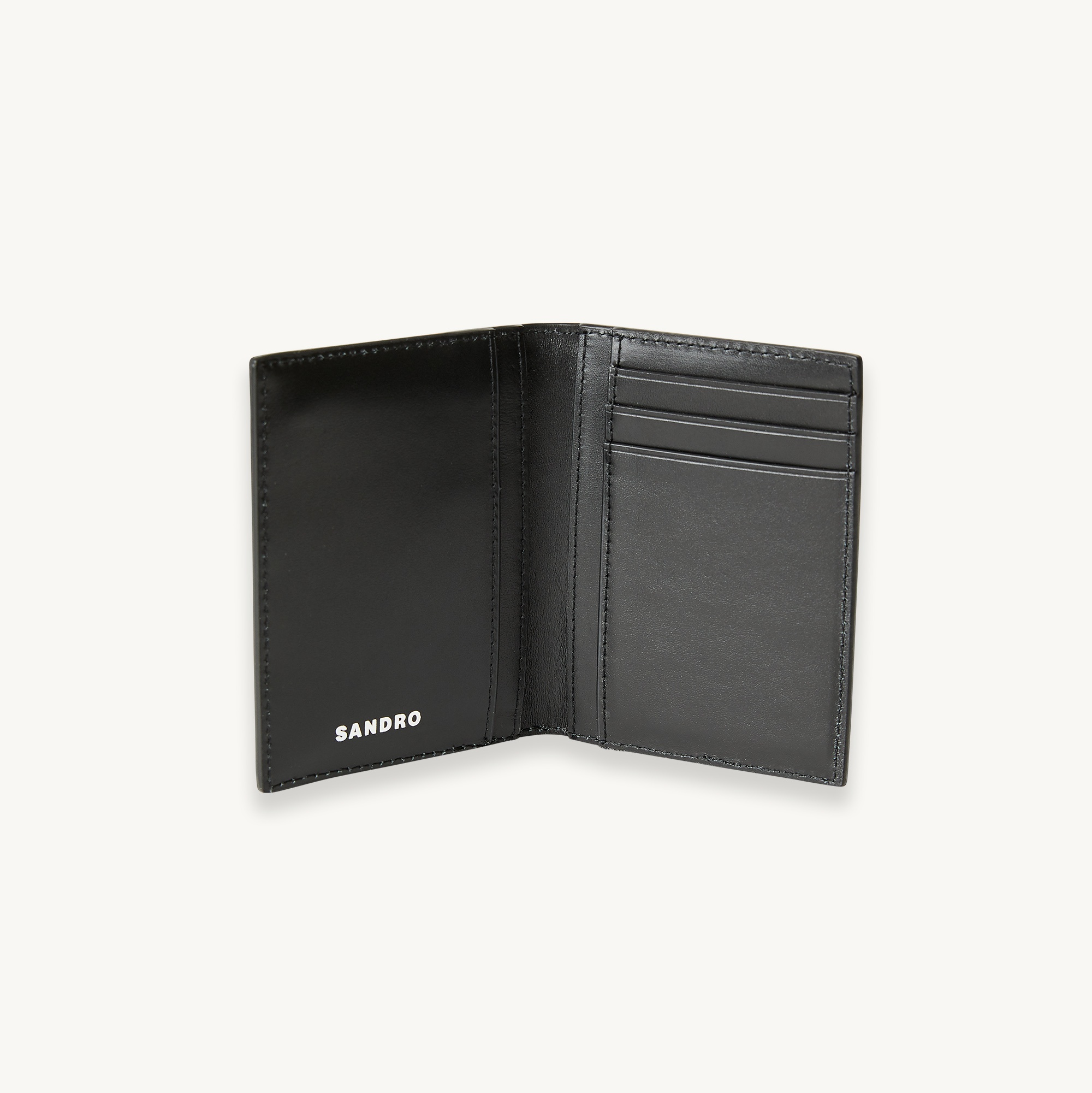 Embossed leather vertical card holder - 3