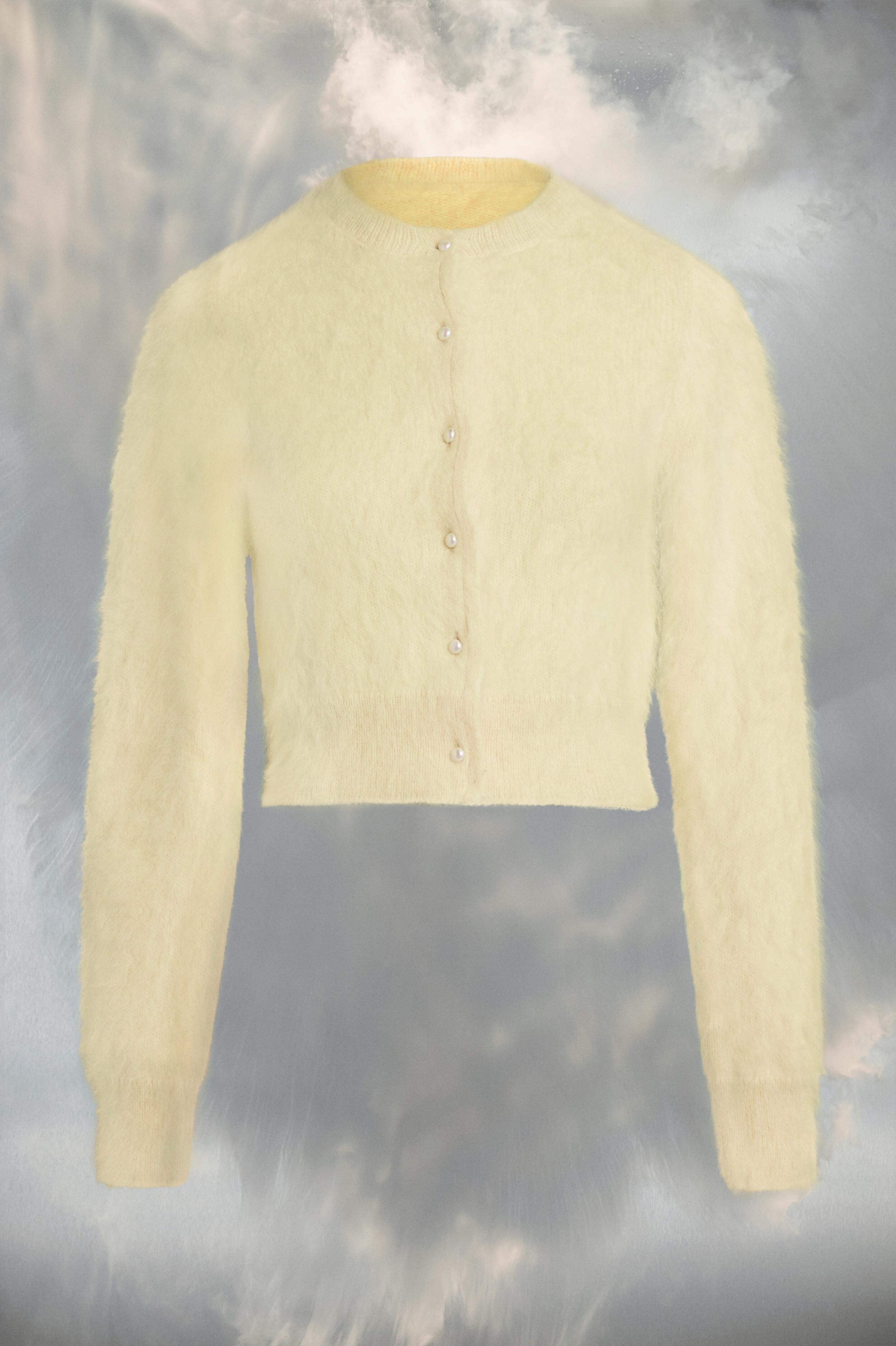 Cropped knit cardigan - 1