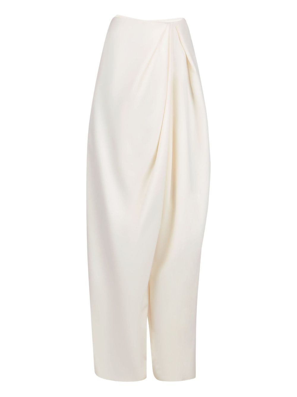 draped wool trousers - 1