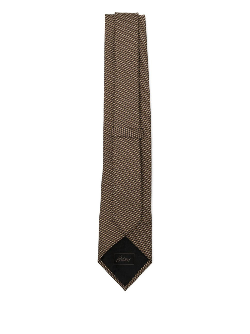 Brioni patterned silk tie outlook