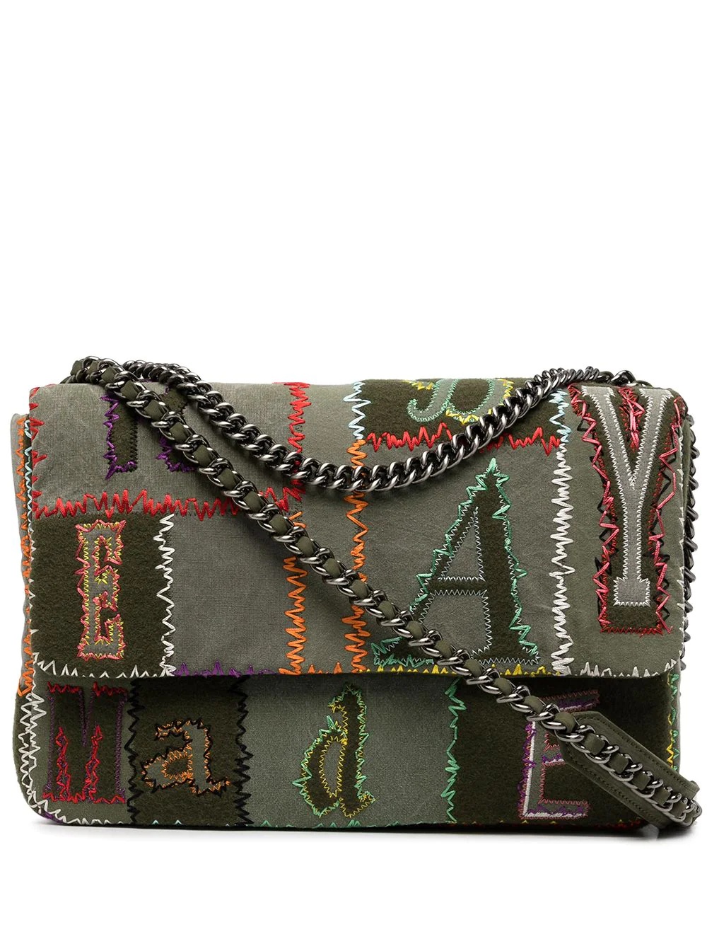 patchwork-detail messenger bag - 1