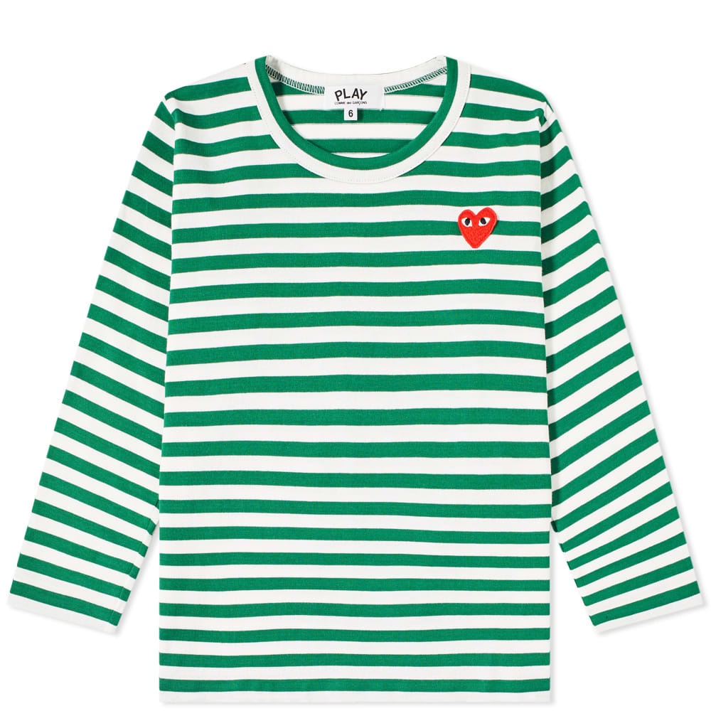 Comme des Garcons Play Kids Long Sleeve Stripe Tee - 1