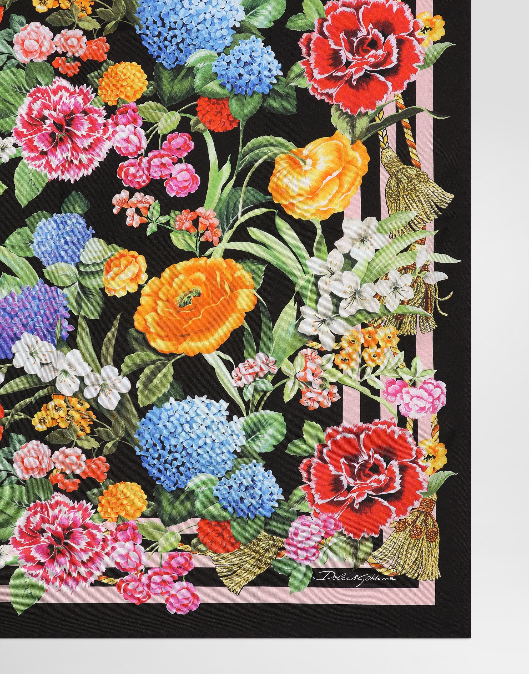 Floral-print silk twill foulard (70x70) - 2
