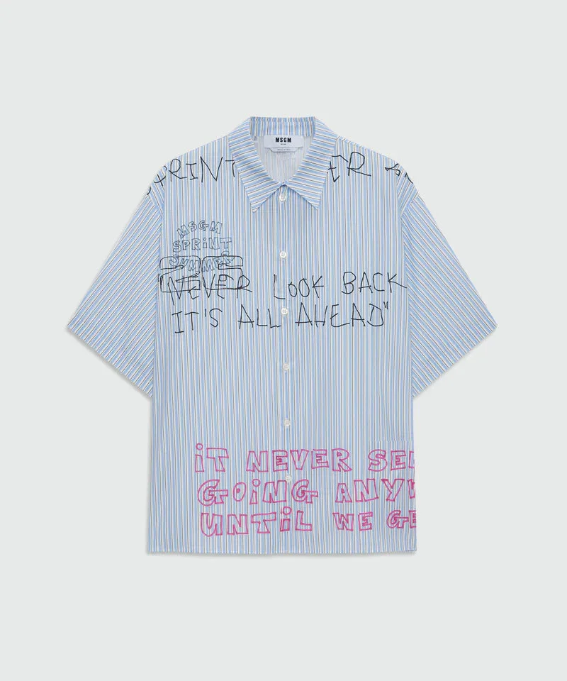 Print Striped Shirt - 1