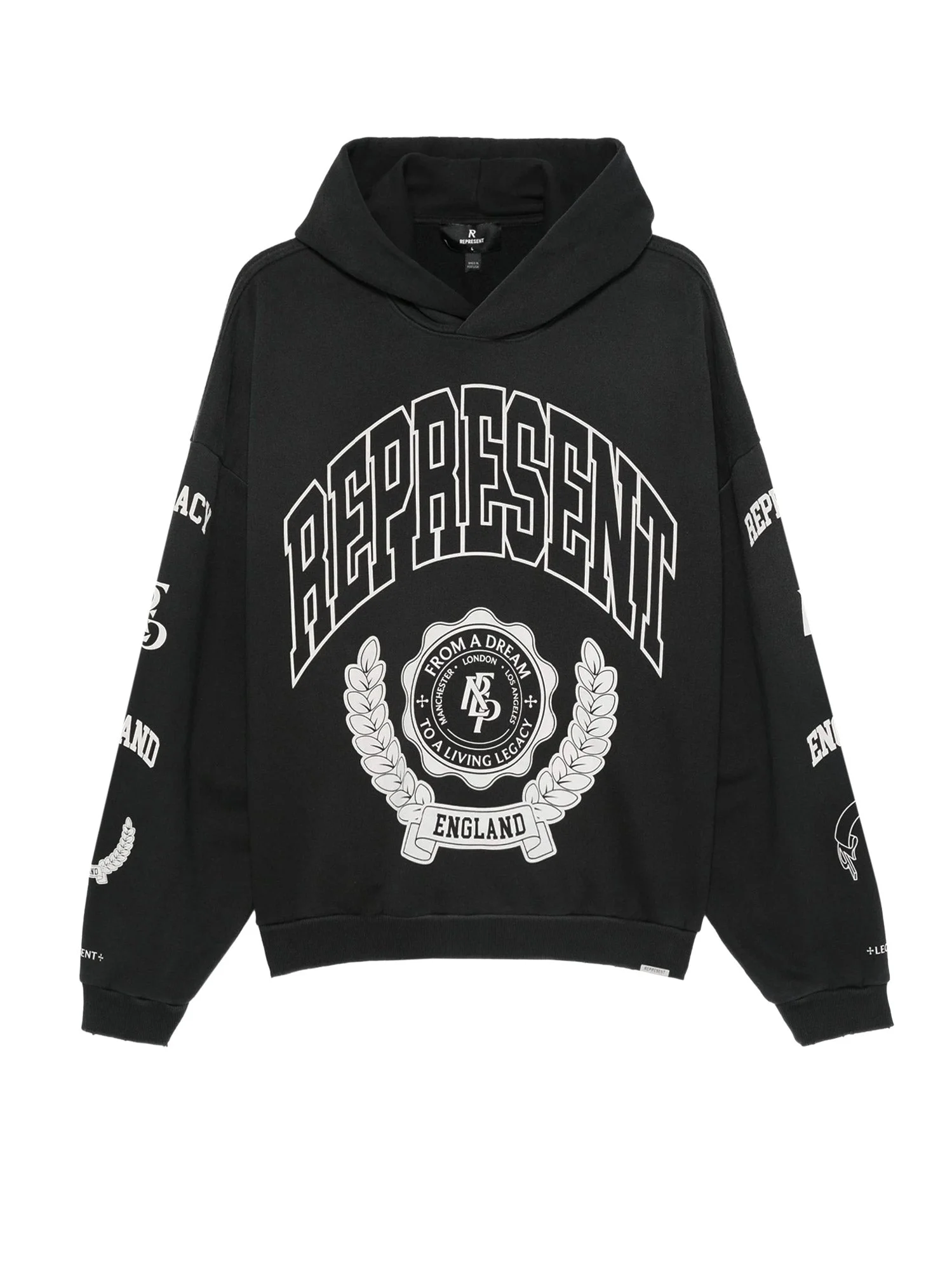 Cotton Hooded Sweatshirt With Distressed Effect - 1