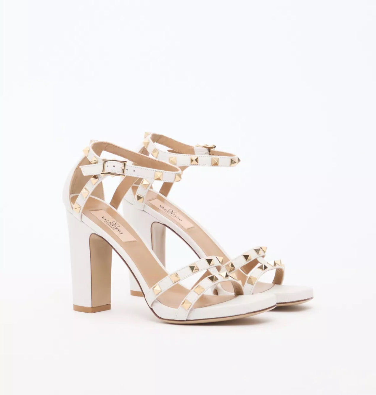 Valentino Rockstud Elk Print 100mm Sandals - 2