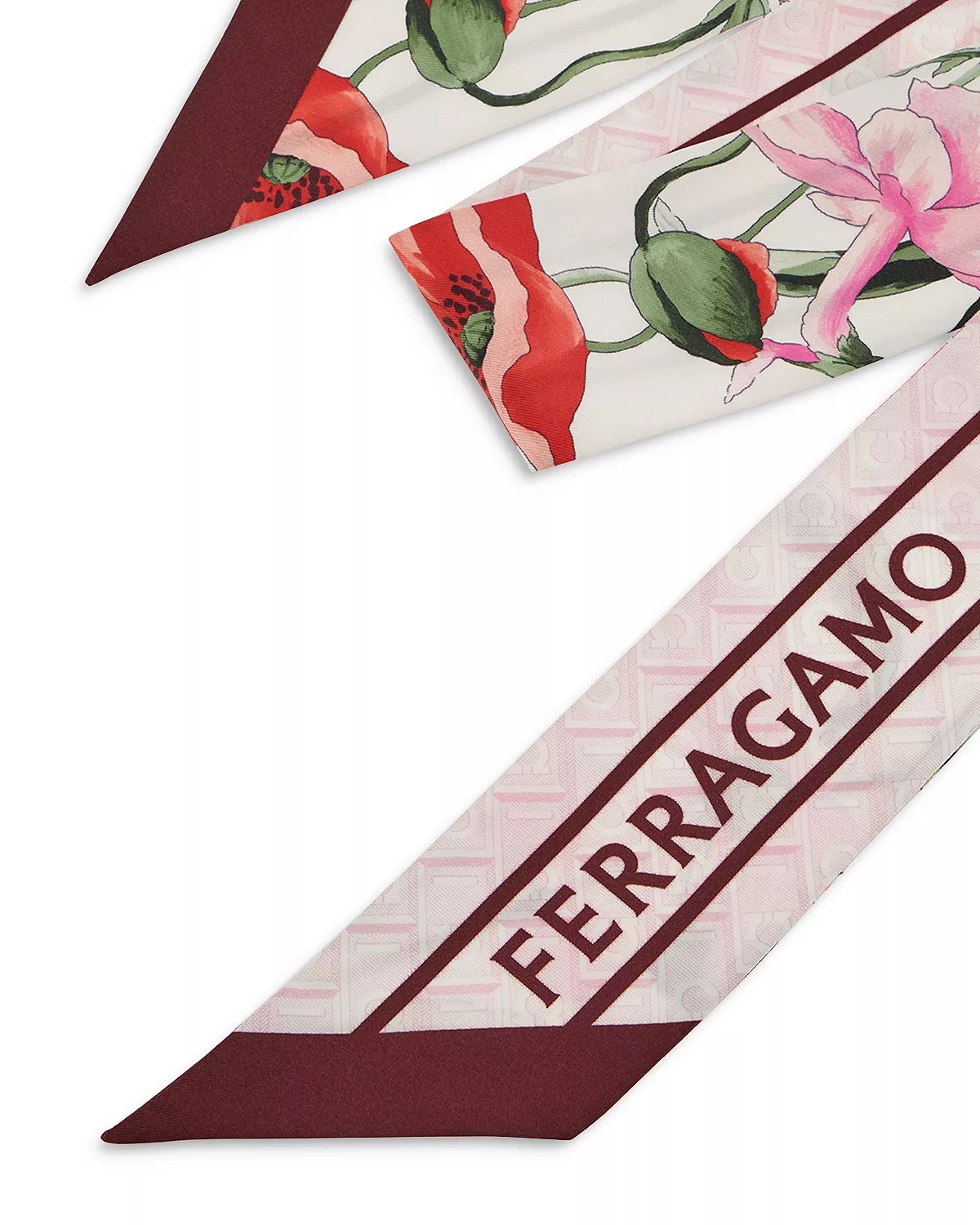 Bouquet Silk Bandeau Scarf - 6