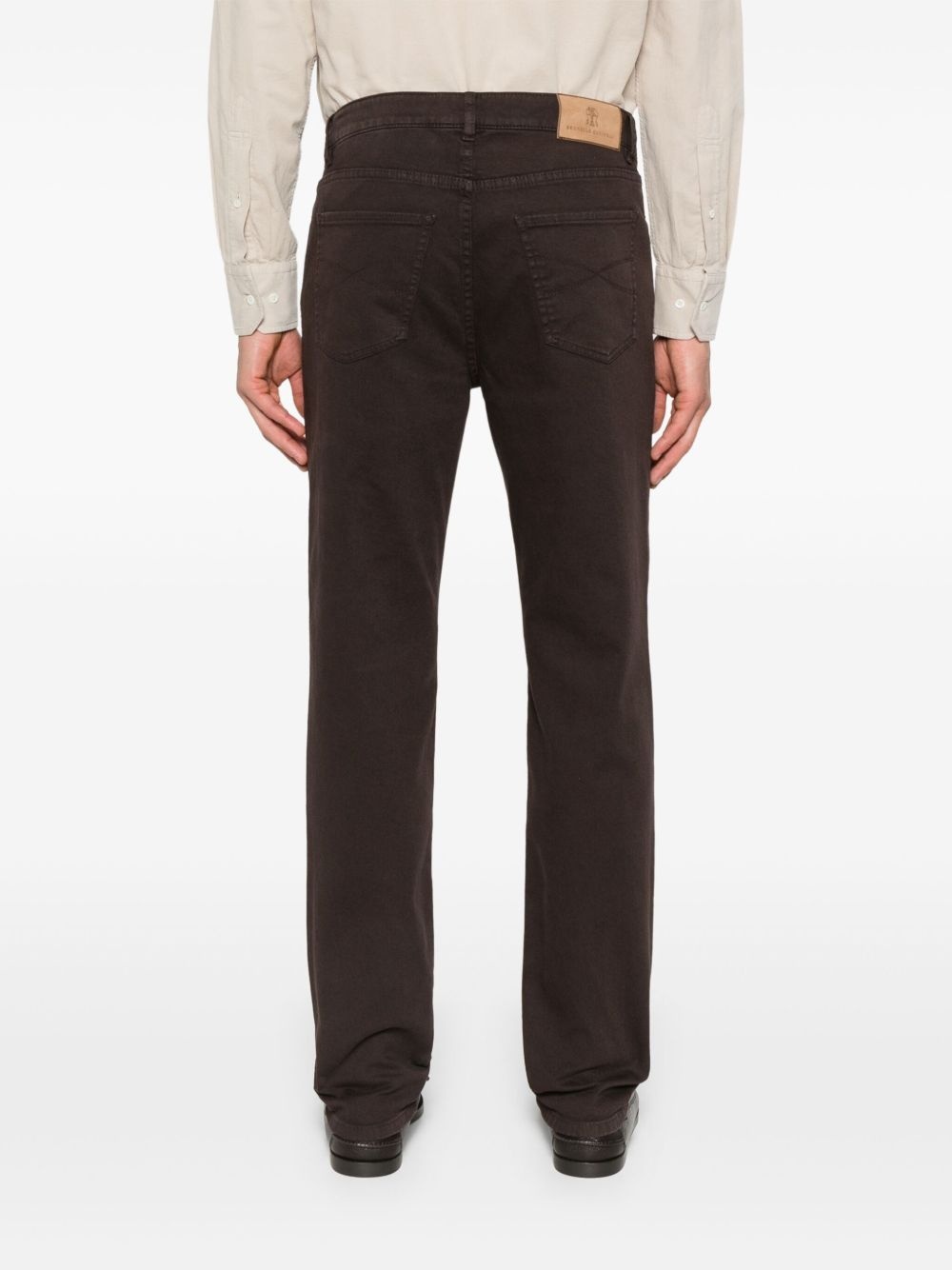 cotton straight-leg jeans - 4