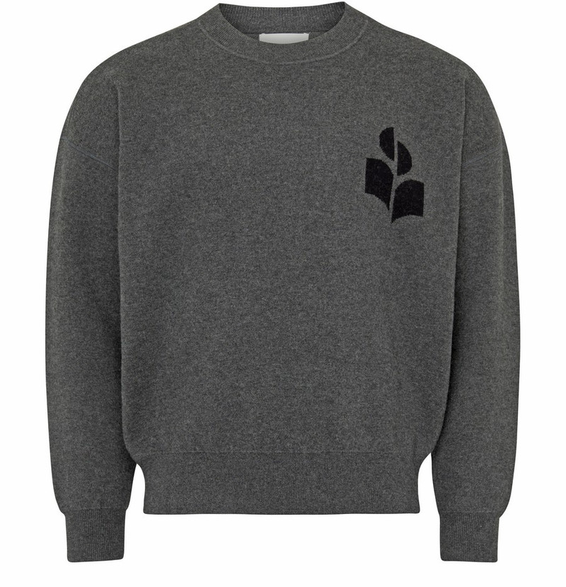 logo-intarsia fine-knit jumper - 1