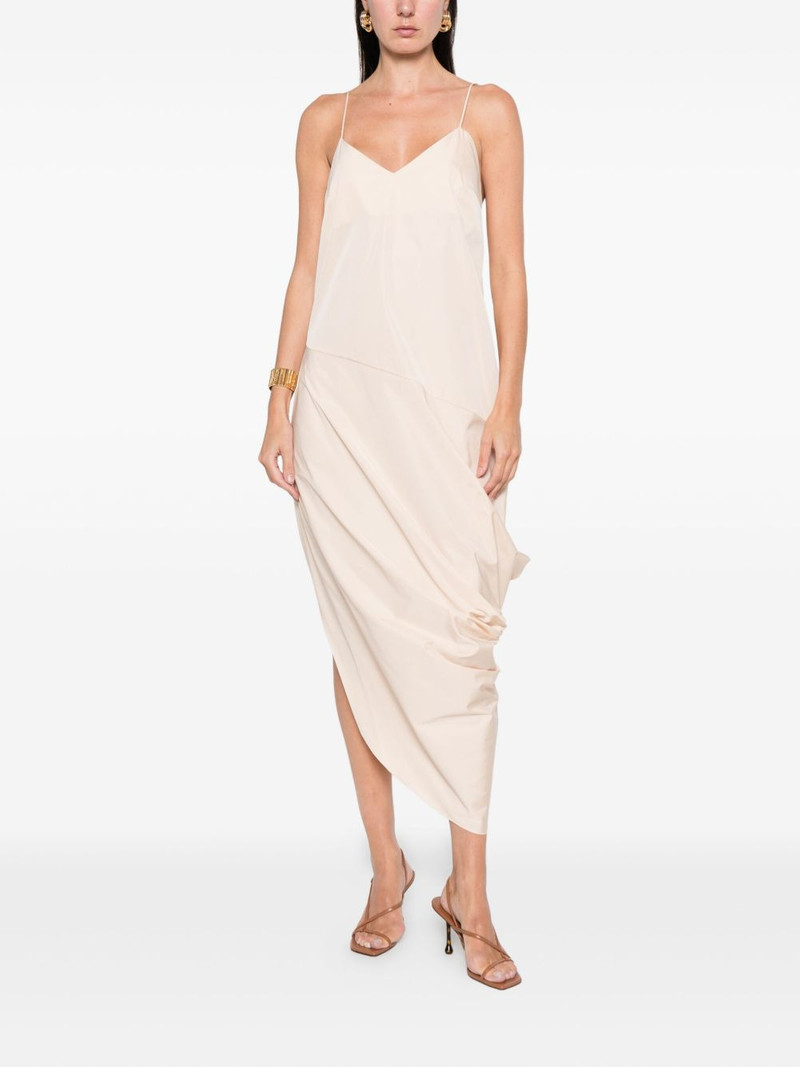 ST. AGNI drape-detail midi dress outlook