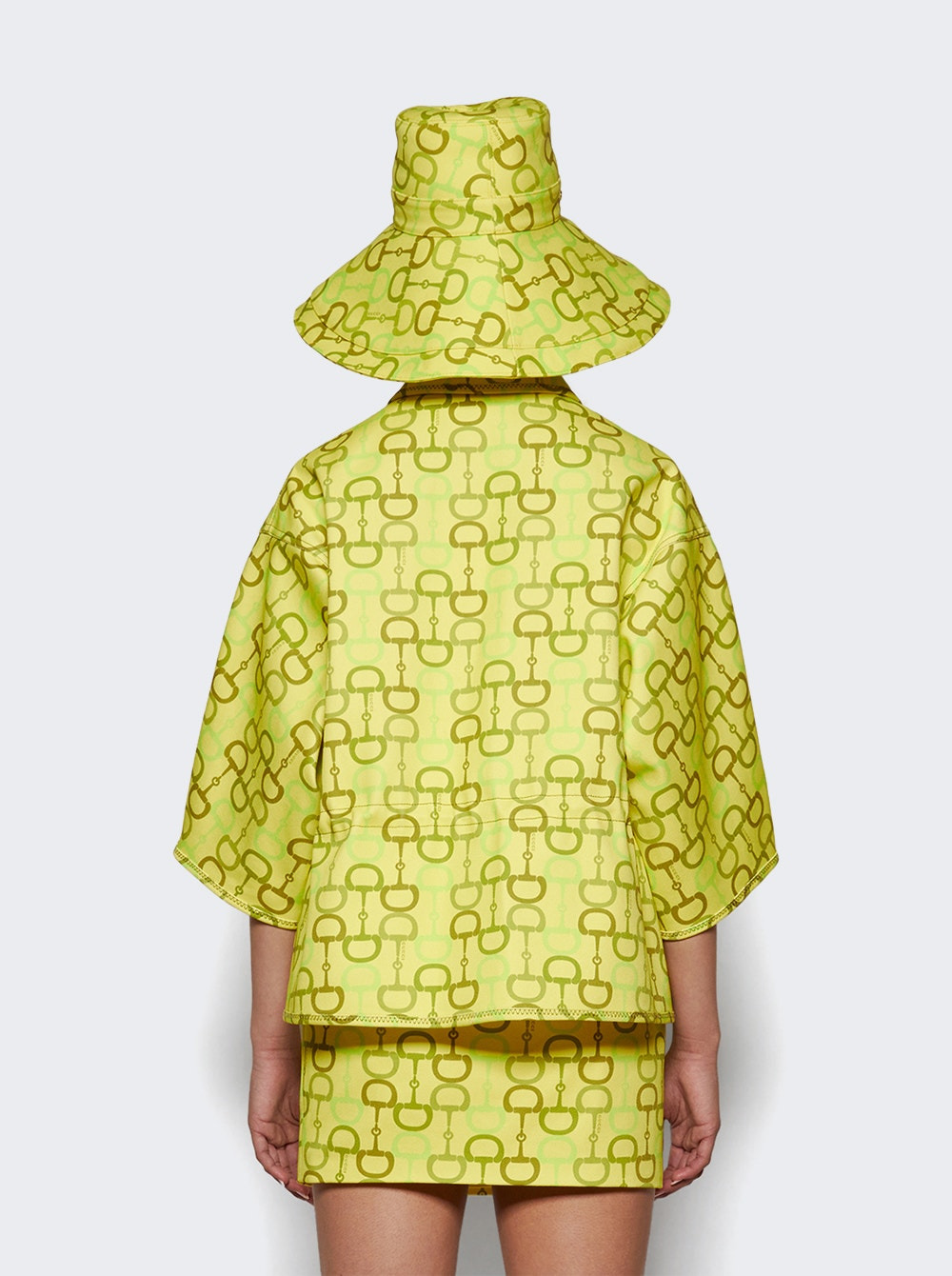 Horsebit Bomber Jacket Lime Green - 4