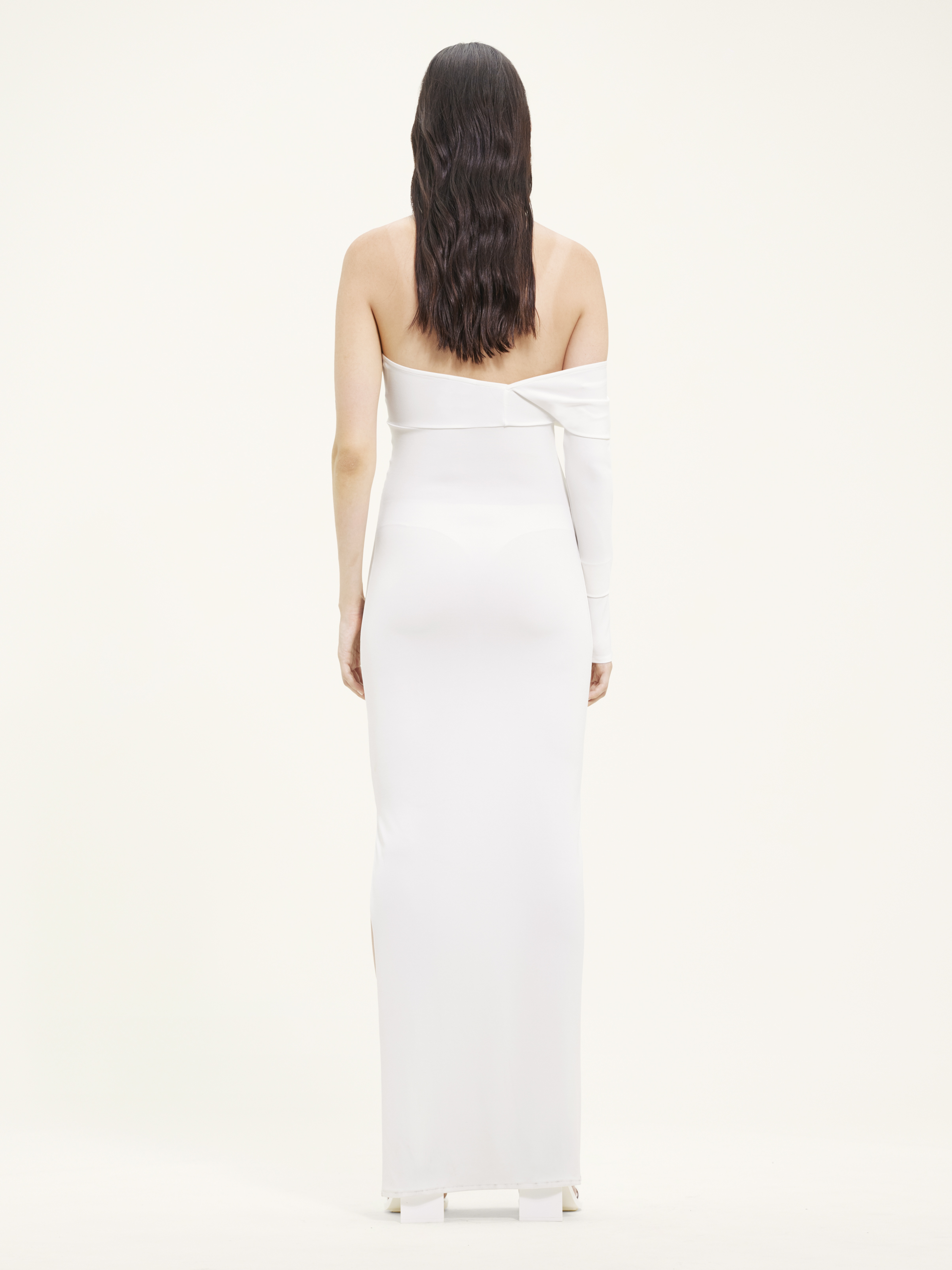 TWIST CREPE JERSEY LONG DRESS - 4