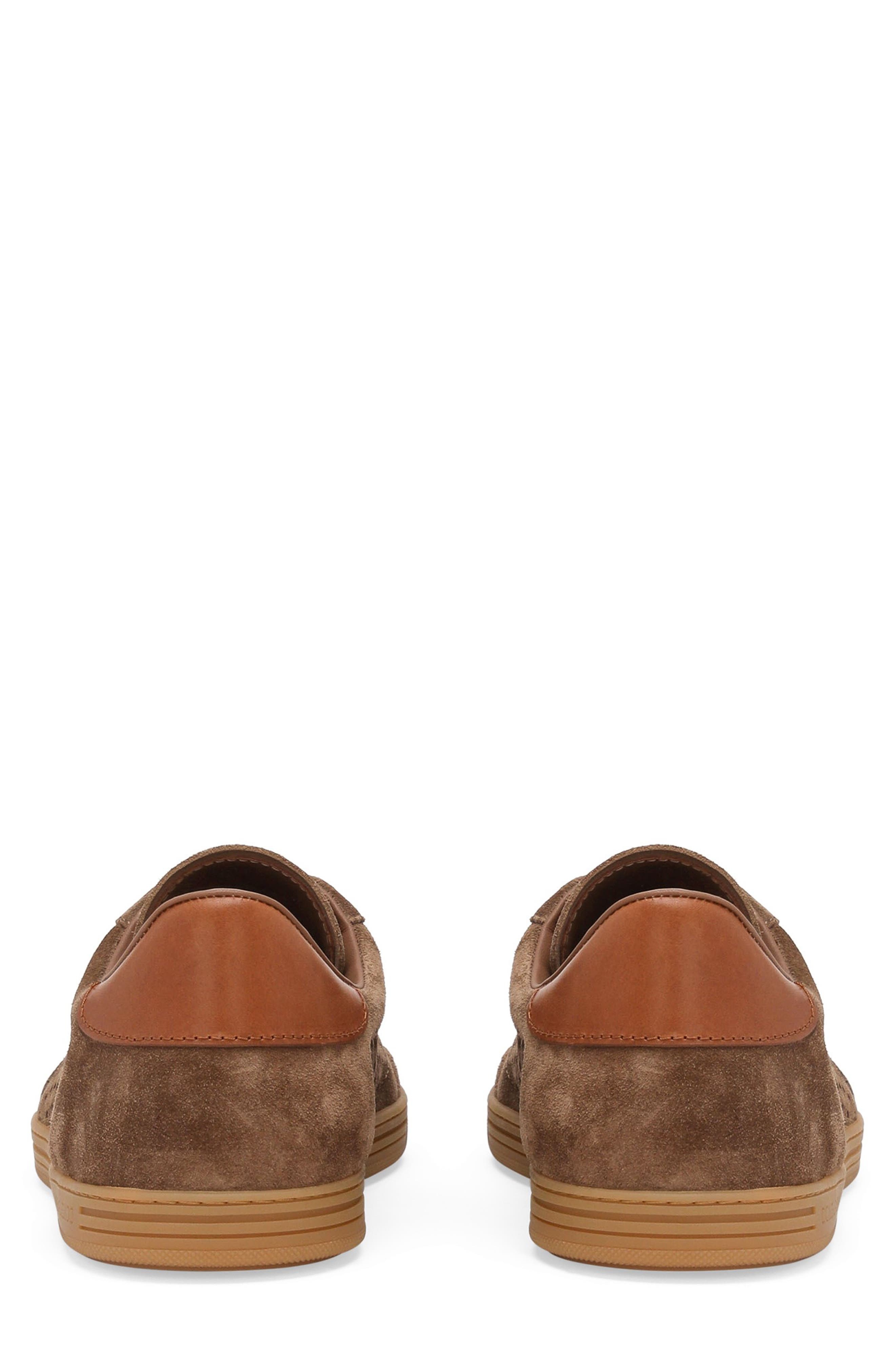 Dolce&Gabbana Perforated Low Top Sneaker in 8M076-Nocciola/Naturale at Nordstrom - 4