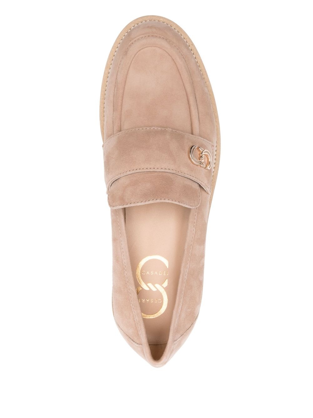 logo-plaque loafers - 4