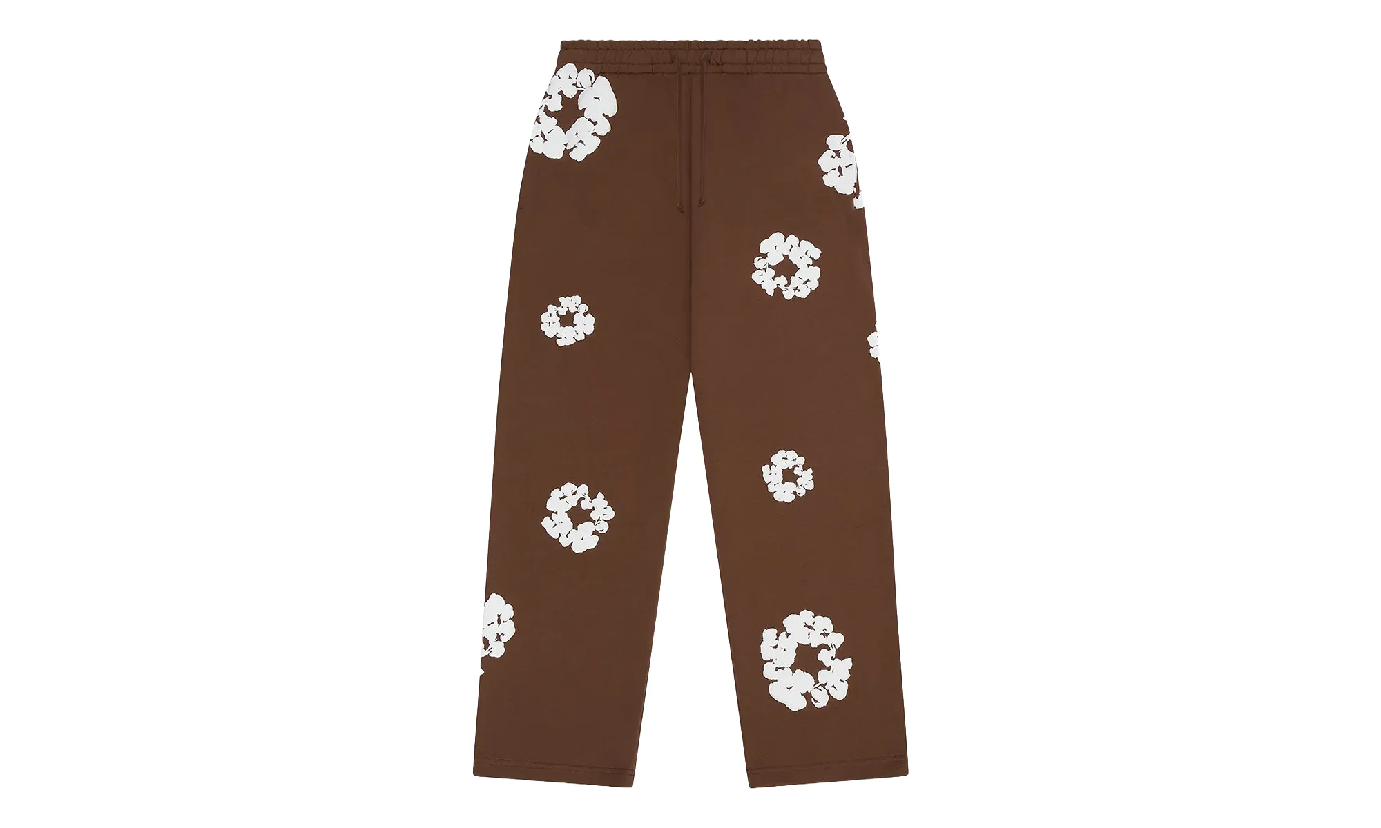 Cotton Wreath Baggy Sweatpants "Dark Brown" DT660 - 1