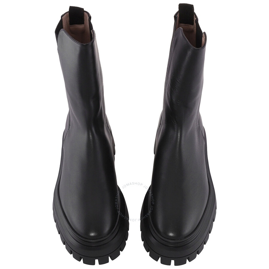 Stuart Weitzman Black Leather Bedford Bootie - 3