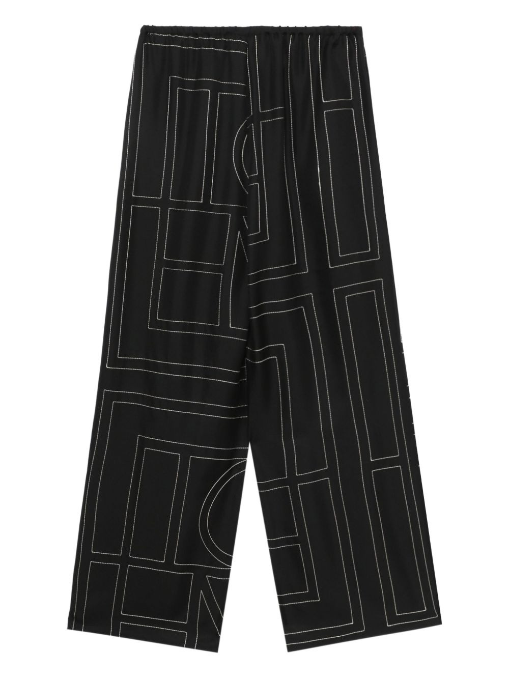 monogram geometric trousers - 4