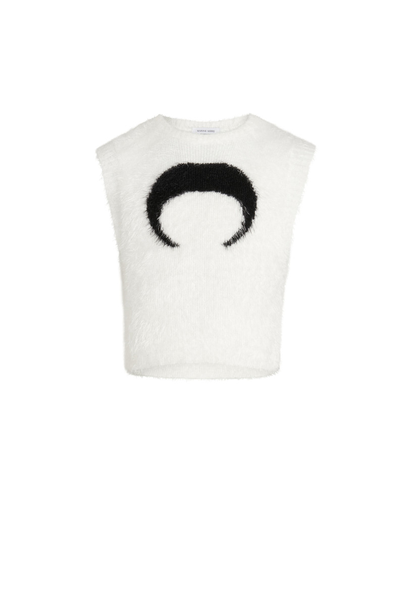 Wild Fluffy Knit Sleeveless Pullover 1