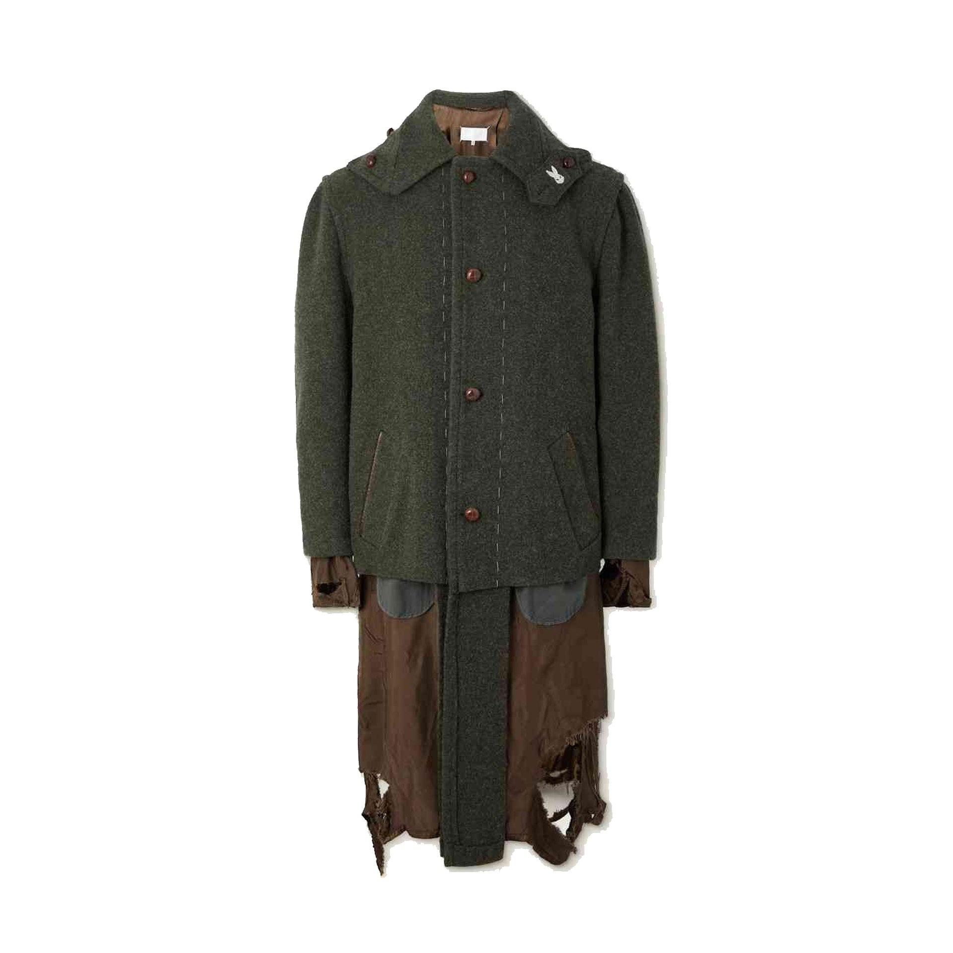 Maison Margiela Destroyed-Look Coat Men - 4