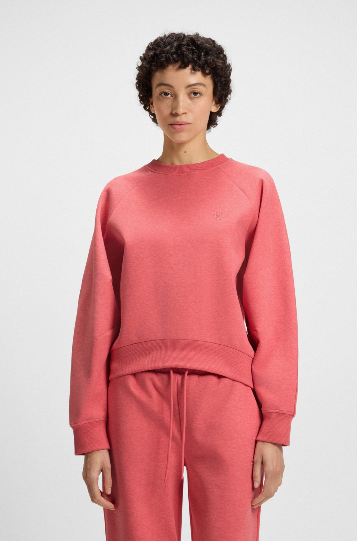 MELANGE SWEATSHIRT WITH DOUBLE B MONOGRAM - 2