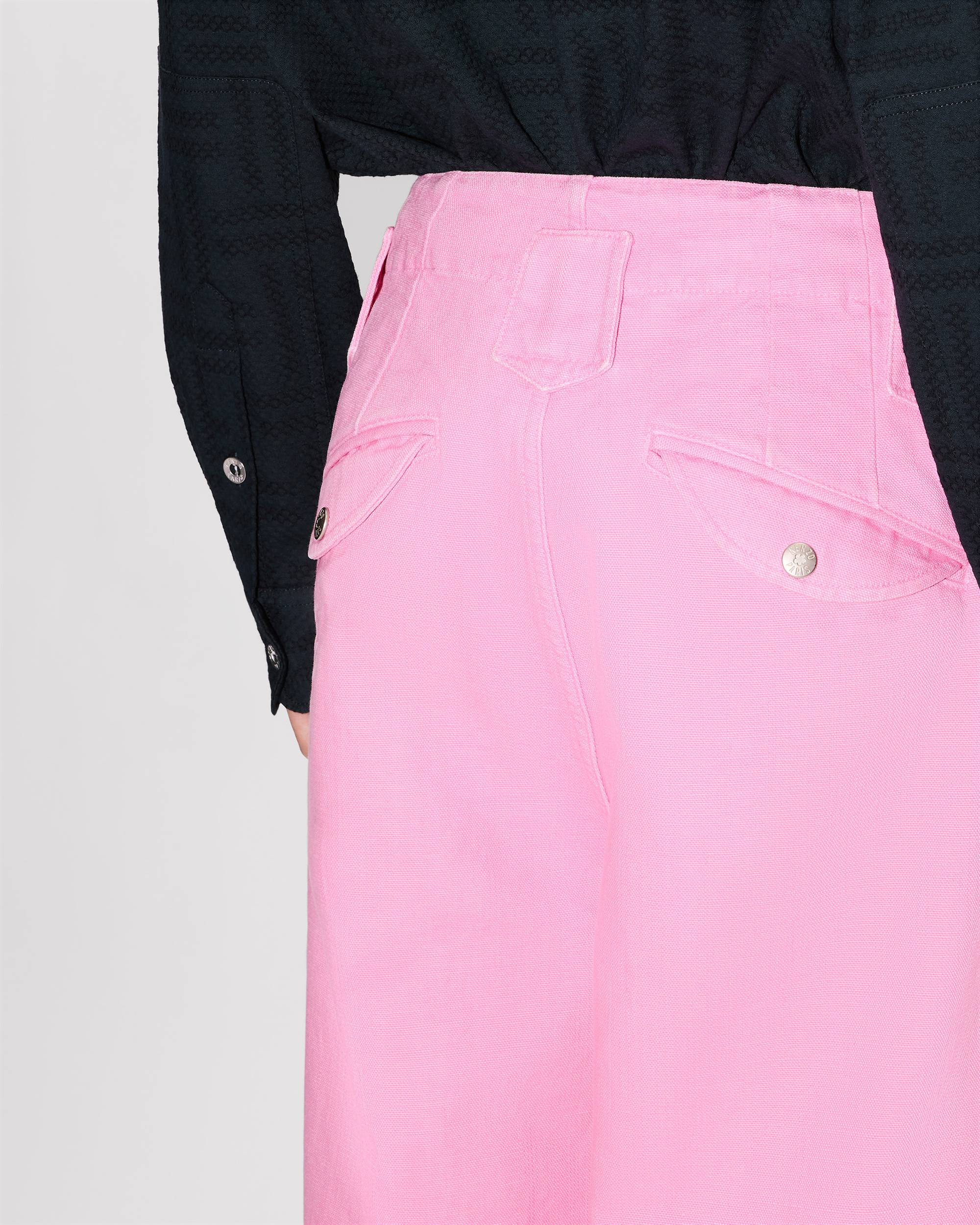 'KENZO Weave' double knee pants in washed cotton - 8