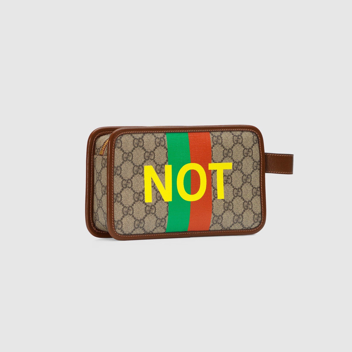 'Fake/Not' print cosmetic case - 6