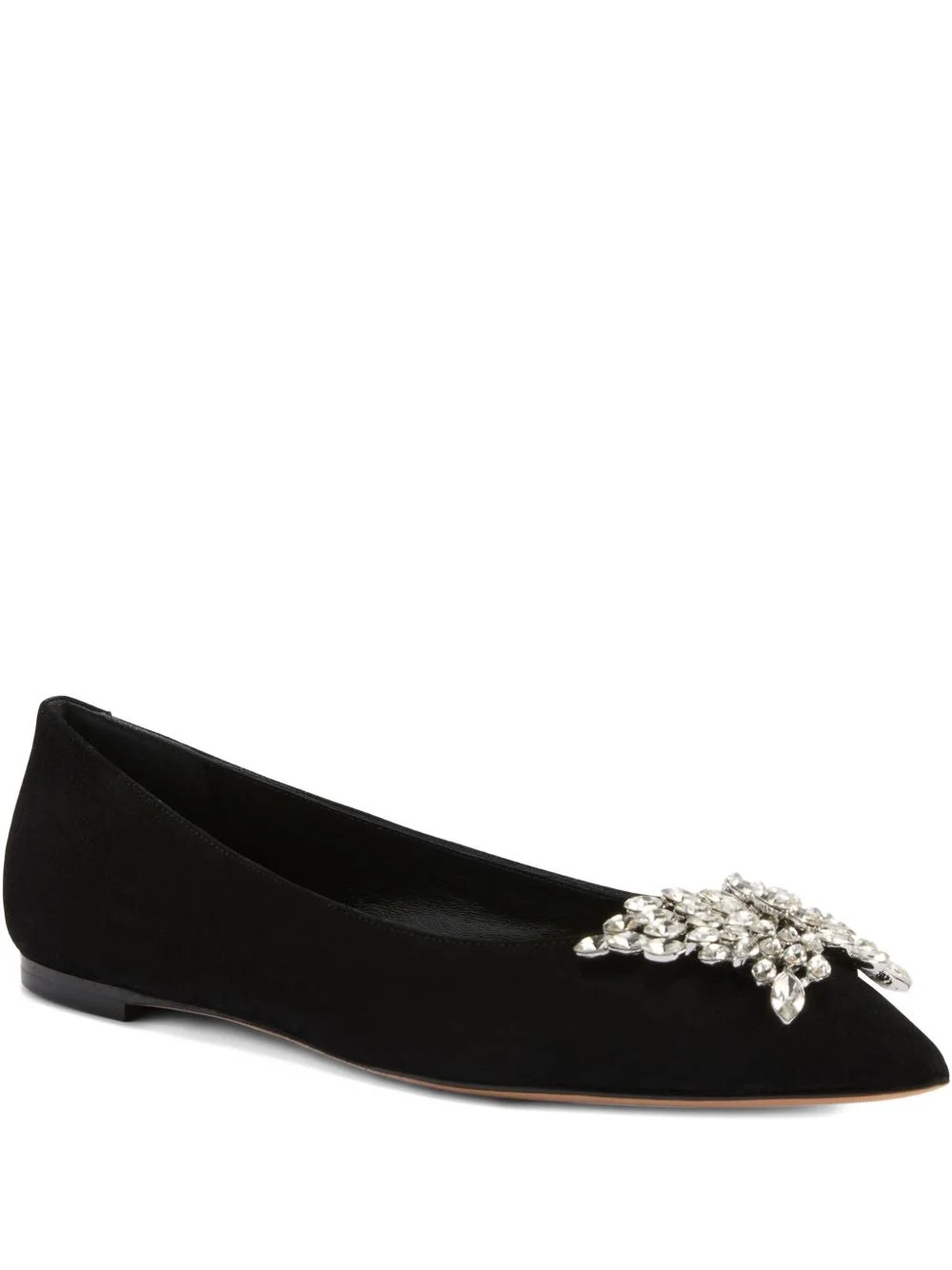 Farifu crystal-embellished suede ballet flats - 1