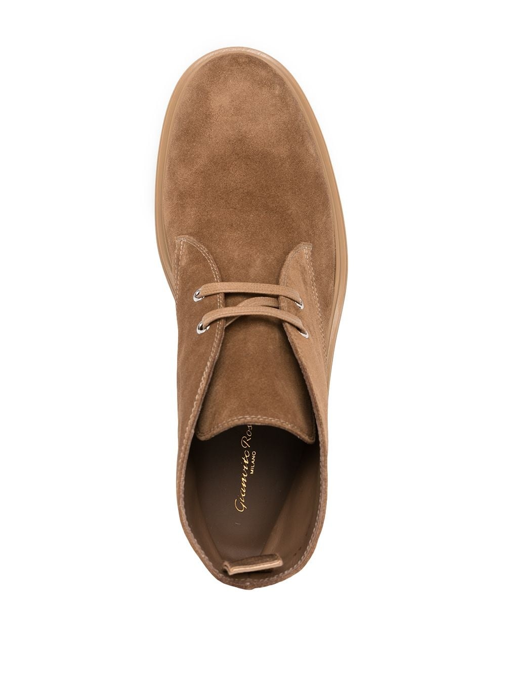 lace-up suede desert boots - 4