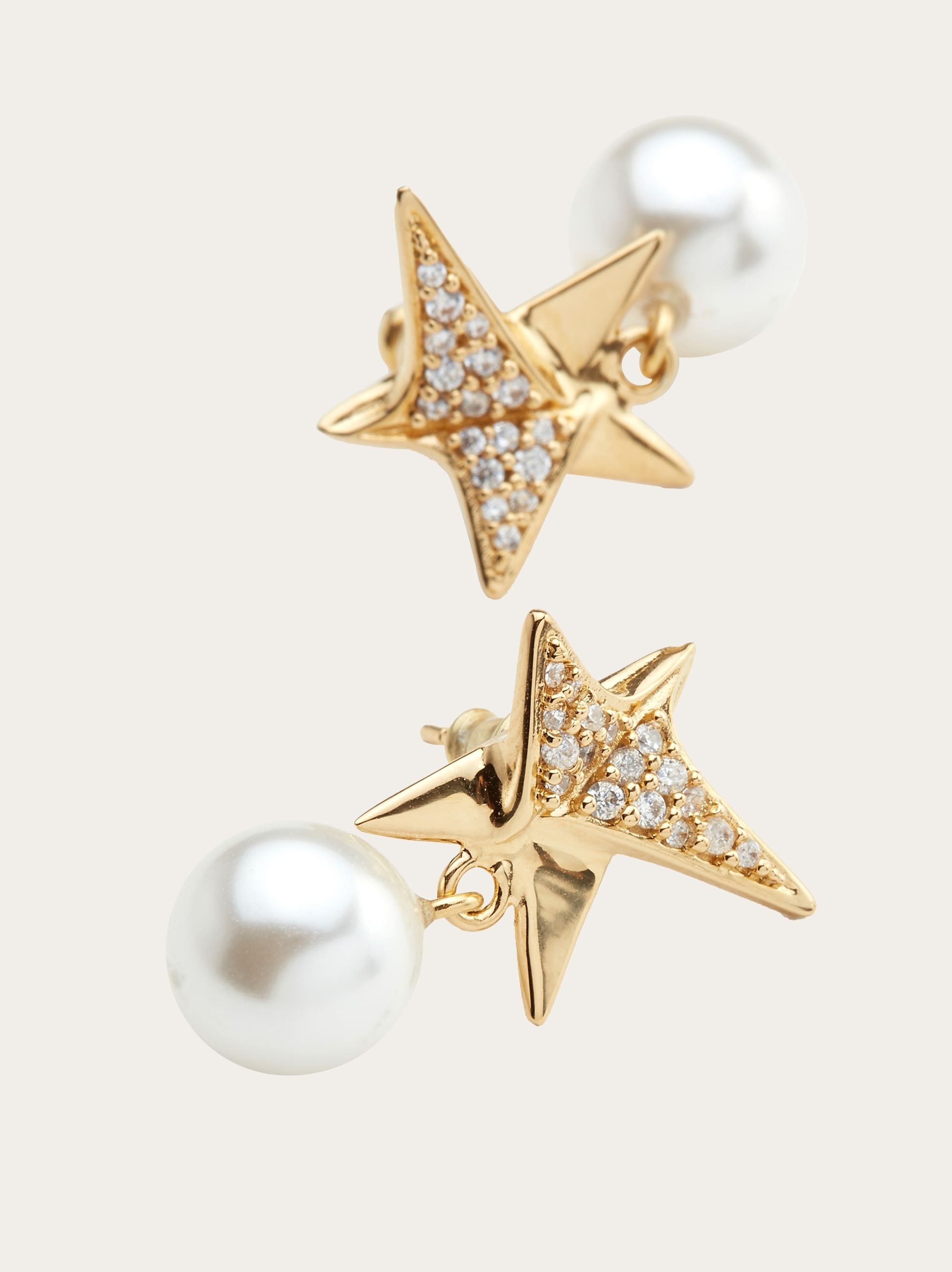 Star earrings with crystals - 5